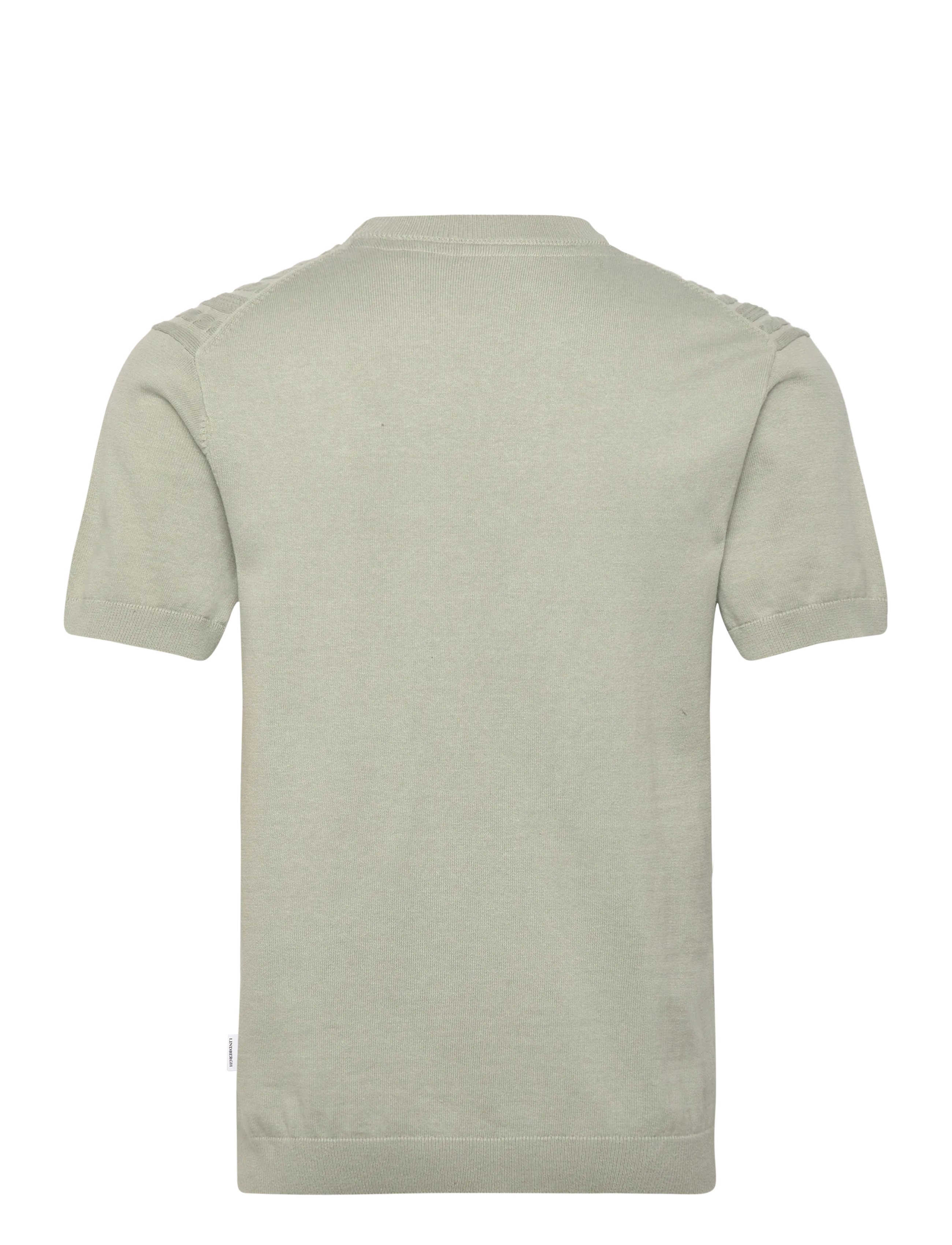 Lindbergh - Knitted S/S o-neck tee - gestrickte polohemden - sage green - 2