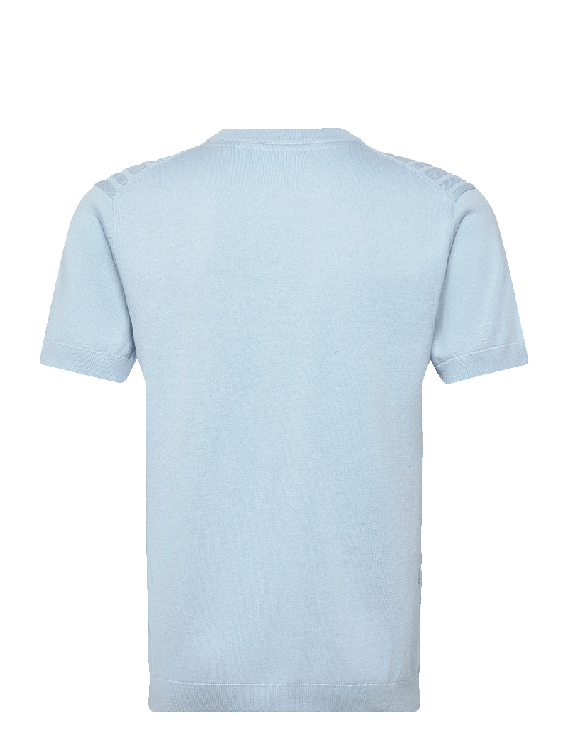 Lindbergh - Knitted S/S o-neck tee - gestrickte polohemden - sky blue - 2
