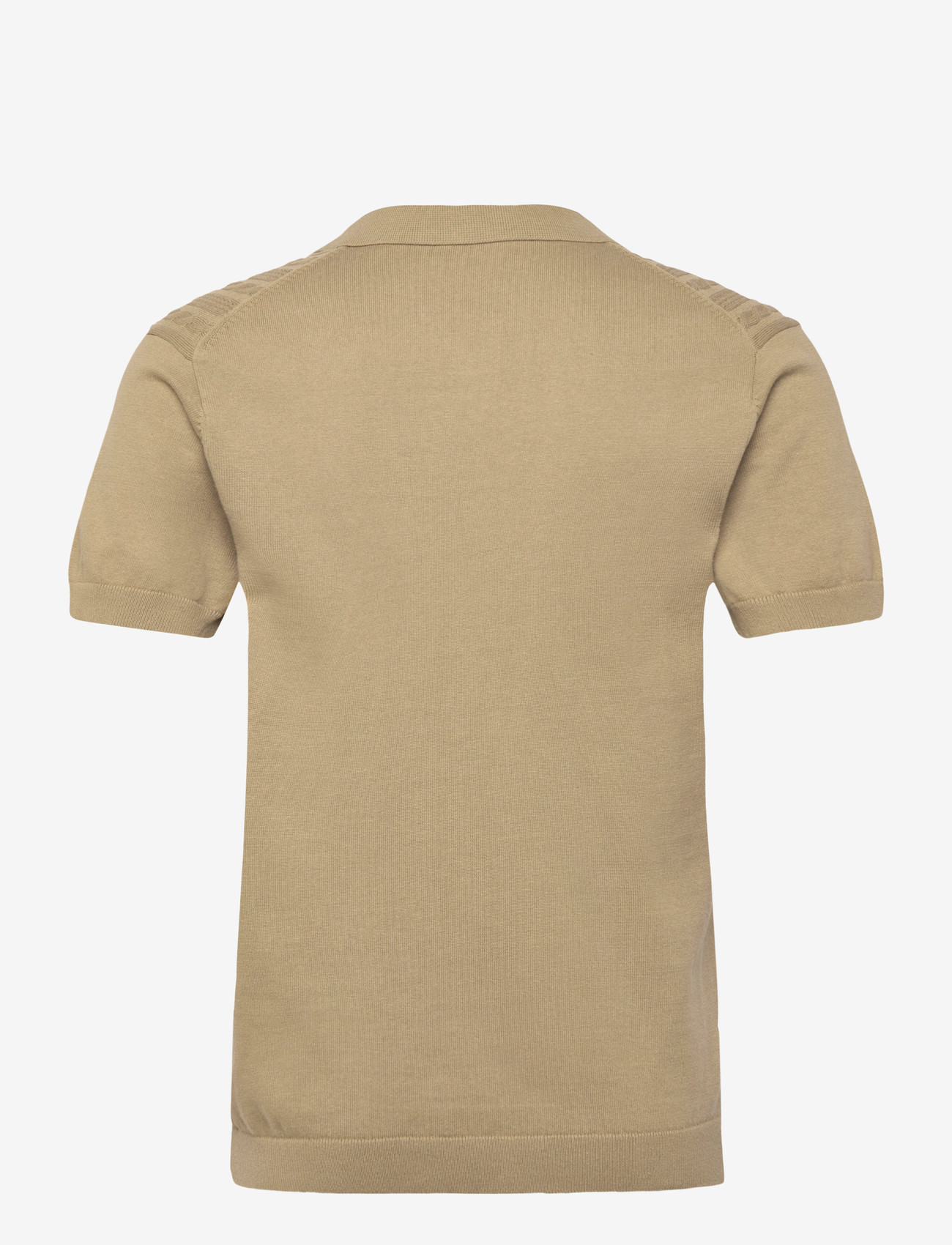 Lindbergh - Knitted S/S cable v-neck polo - polostrik - dusty green - 2