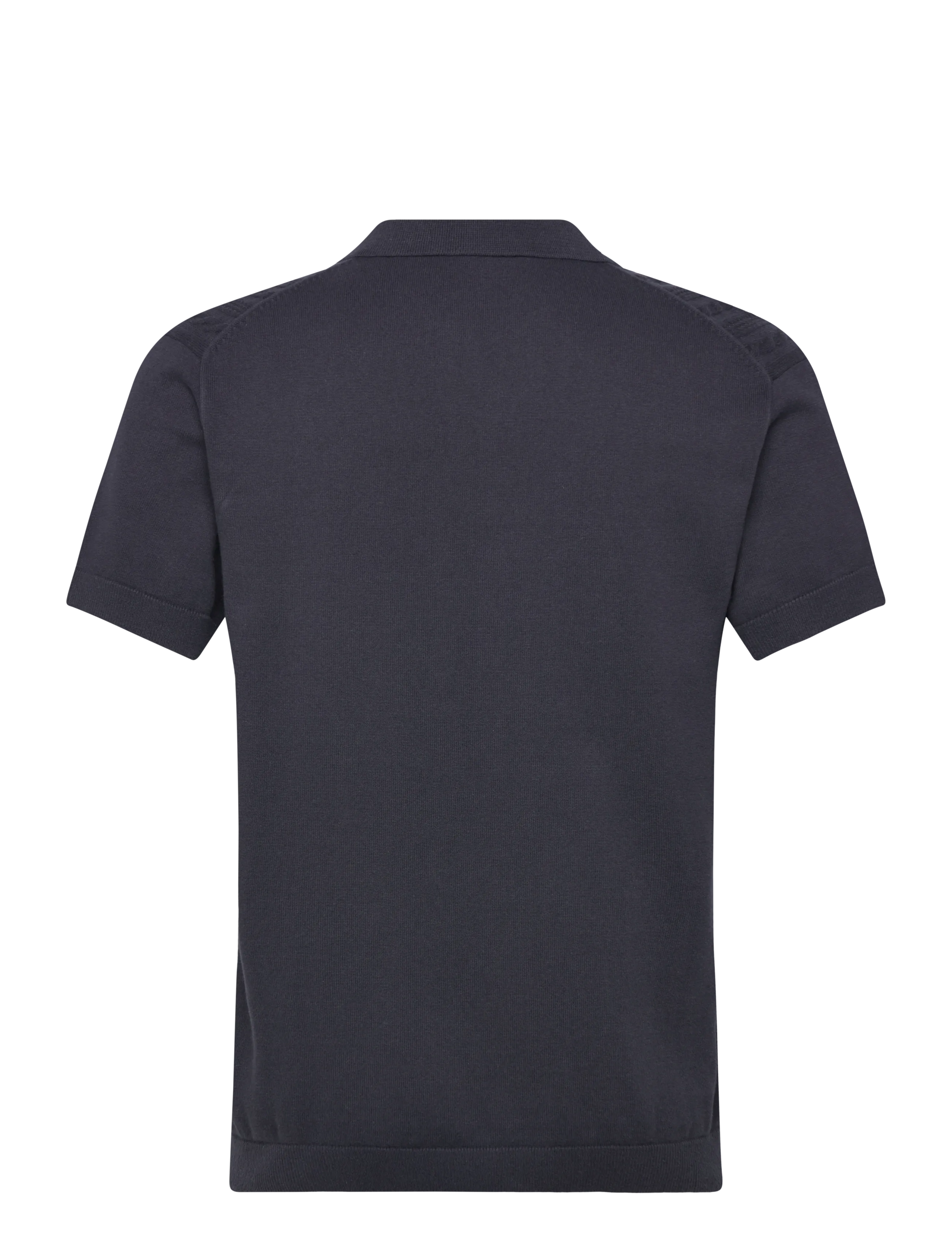 Lindbergh - Knitted S/S cable v-neck polo - trøjer - navy - 2