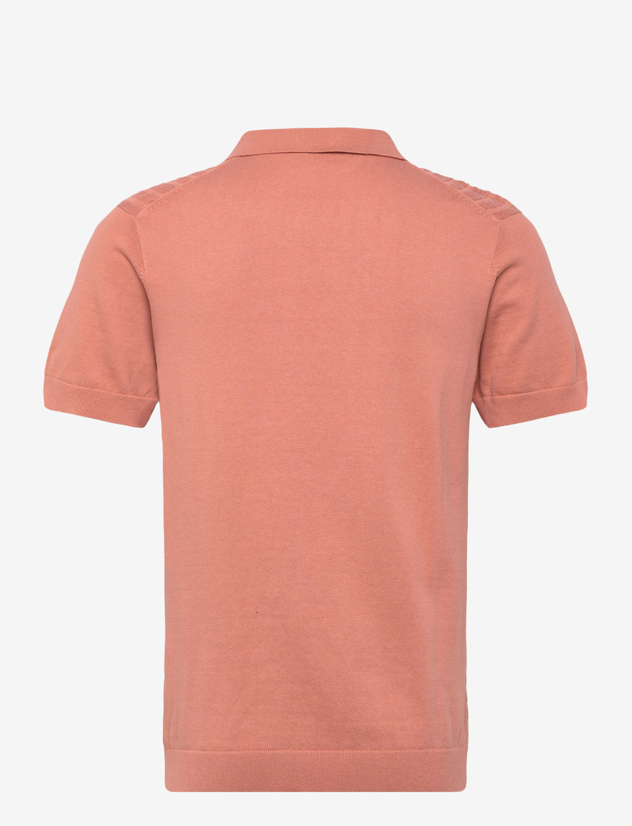 Lindbergh - Knitted S/S cable v-neck polo - polostrik - rose - 2