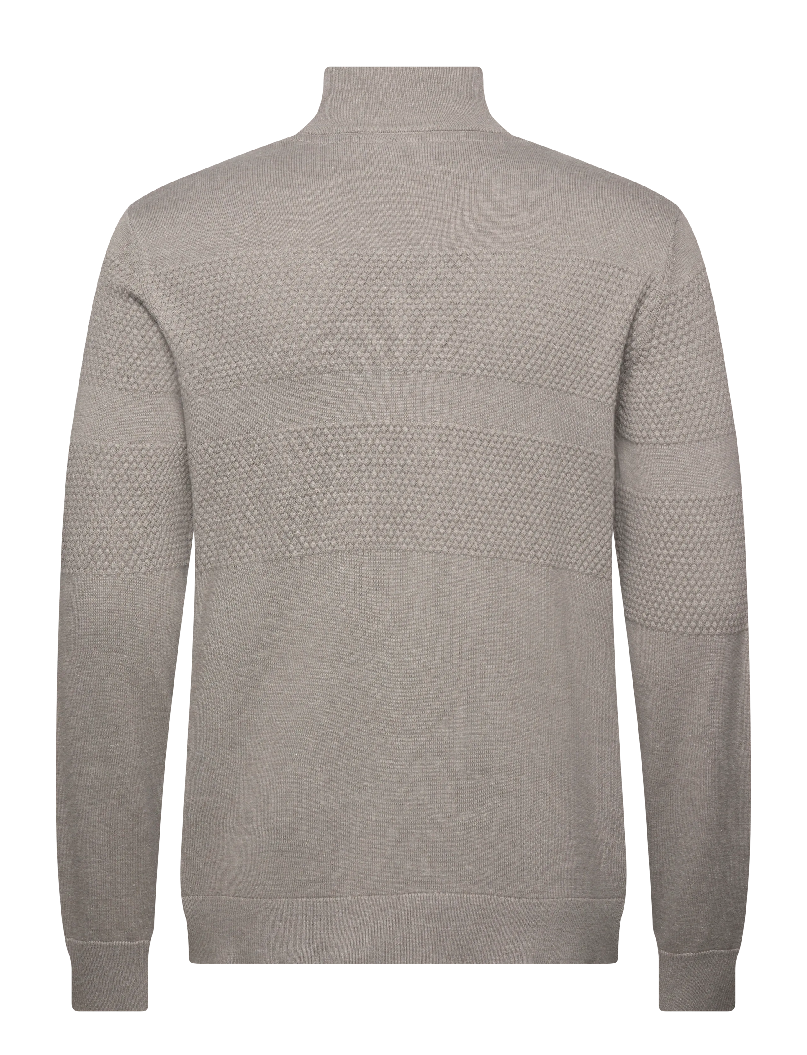 Lindbergh - Zip through purl cardigan - fødselsdagsgaver - grey mel - 2