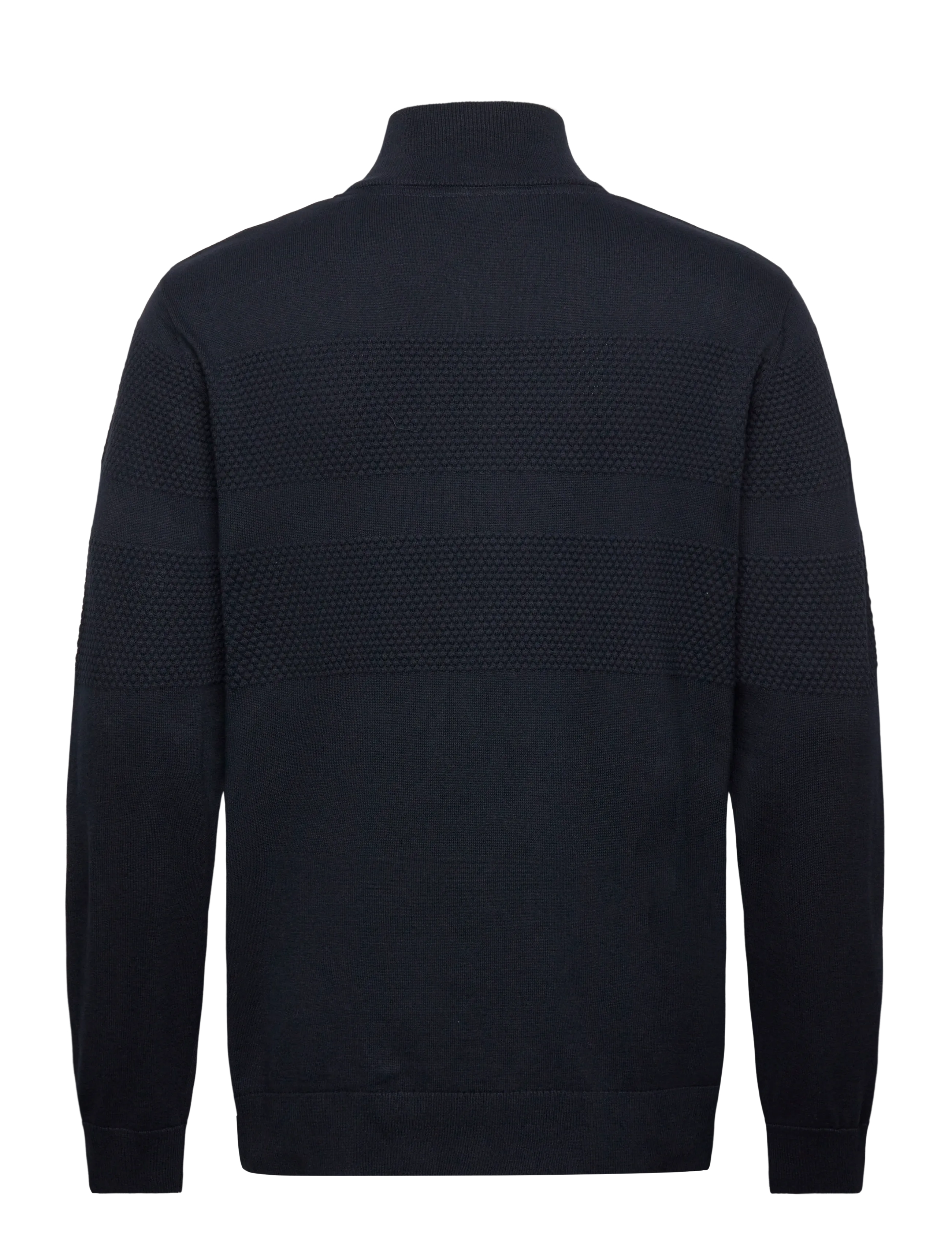 Lindbergh - Zip through purl cardigan - knitwear - navy - 1
