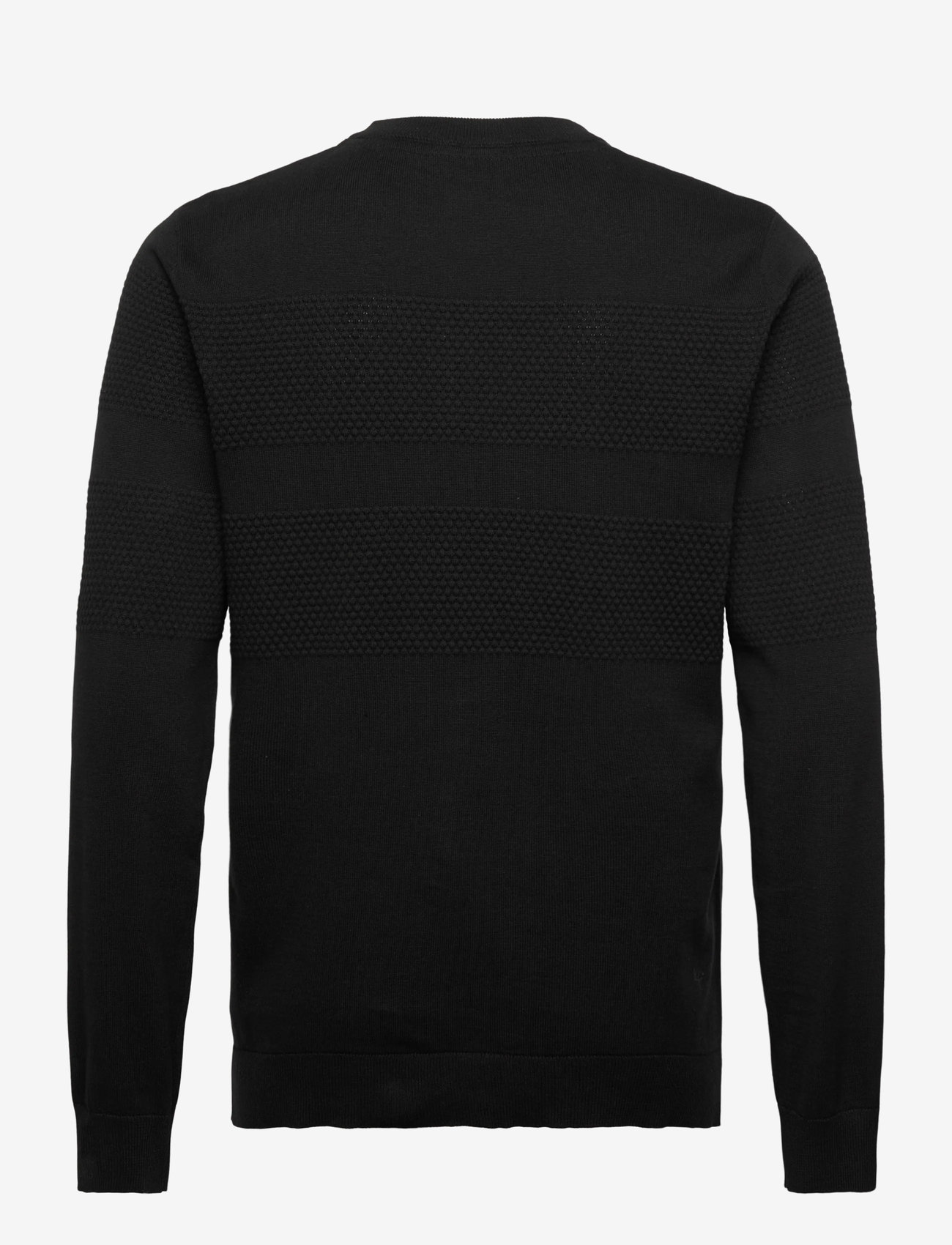 Lindbergh - Purl knit o-neck jumper - trøjer - black - 2