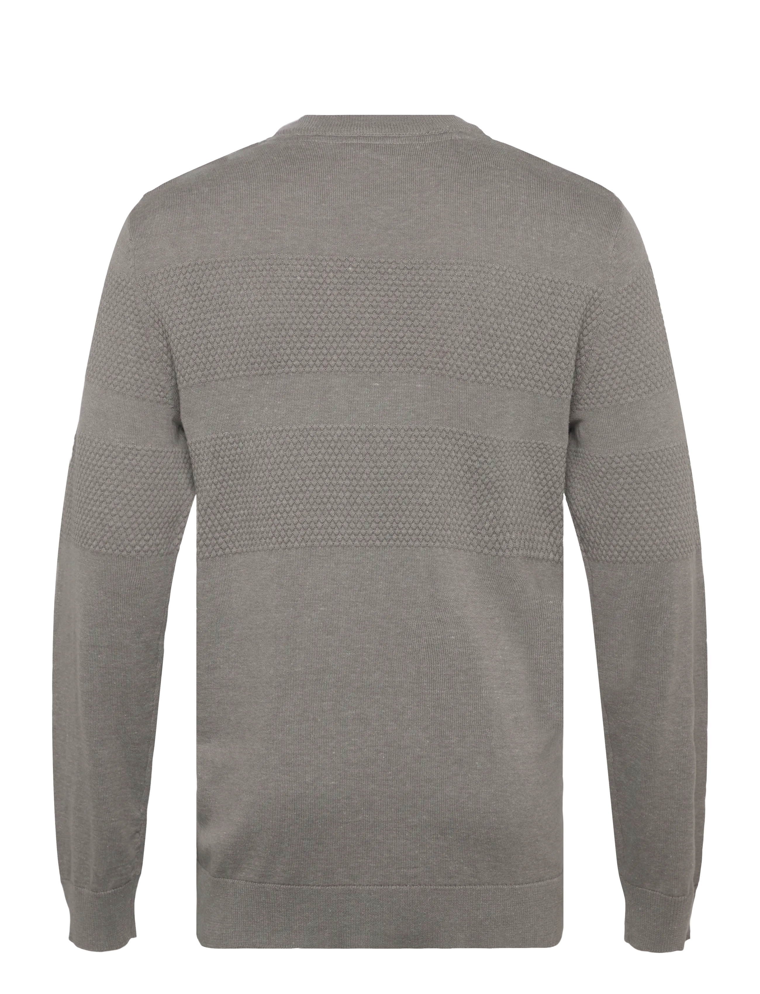 Lindbergh - Purl knit o-neck jumper - trøjer - grey mel - 2