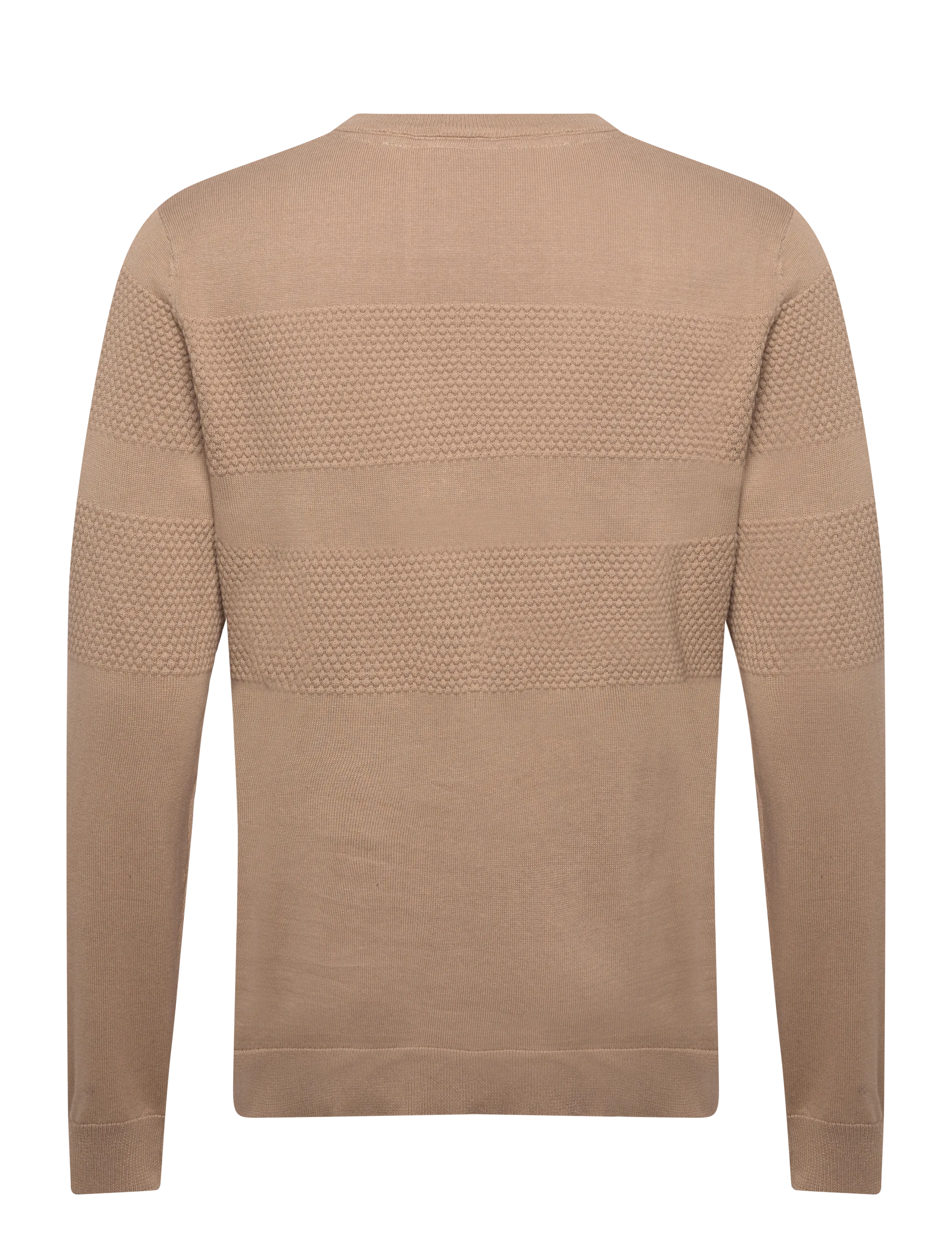 Lindbergh - Purl knit o-neck jumper - trøjer - sand - 2