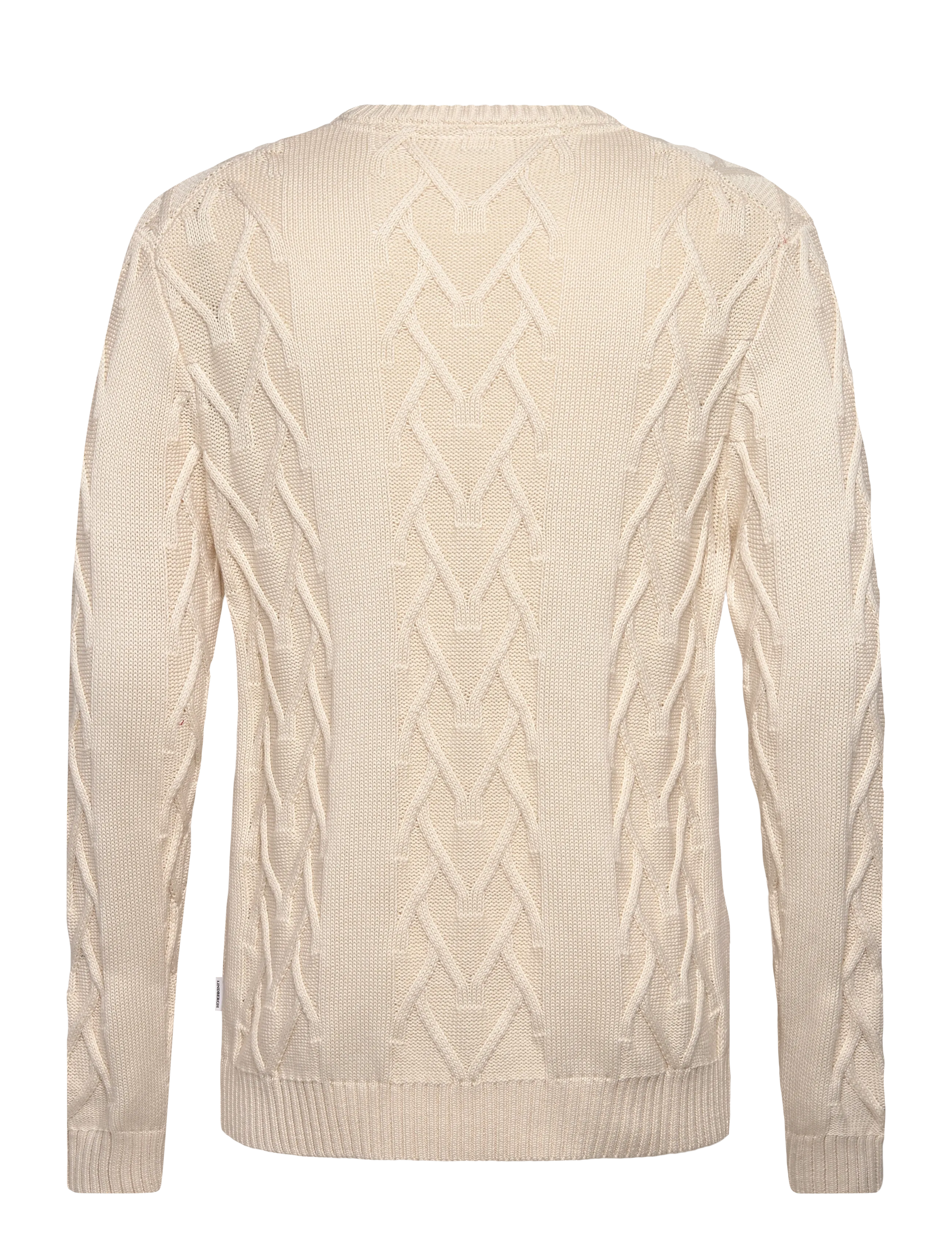 Lindbergh - Cable o-neck knit - strik - off white - 1