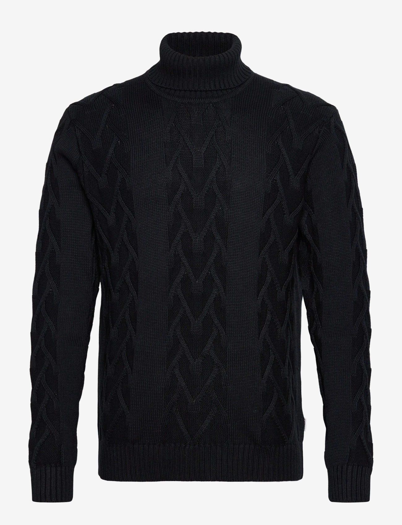 Lindbergh - Cable roll-neck knit - efterårstøj - navy - 0