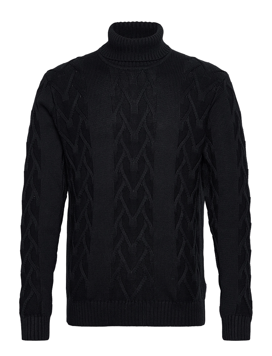 Lindbergh - Cable roll-neck knit - rollkragenpullover - navy - 1