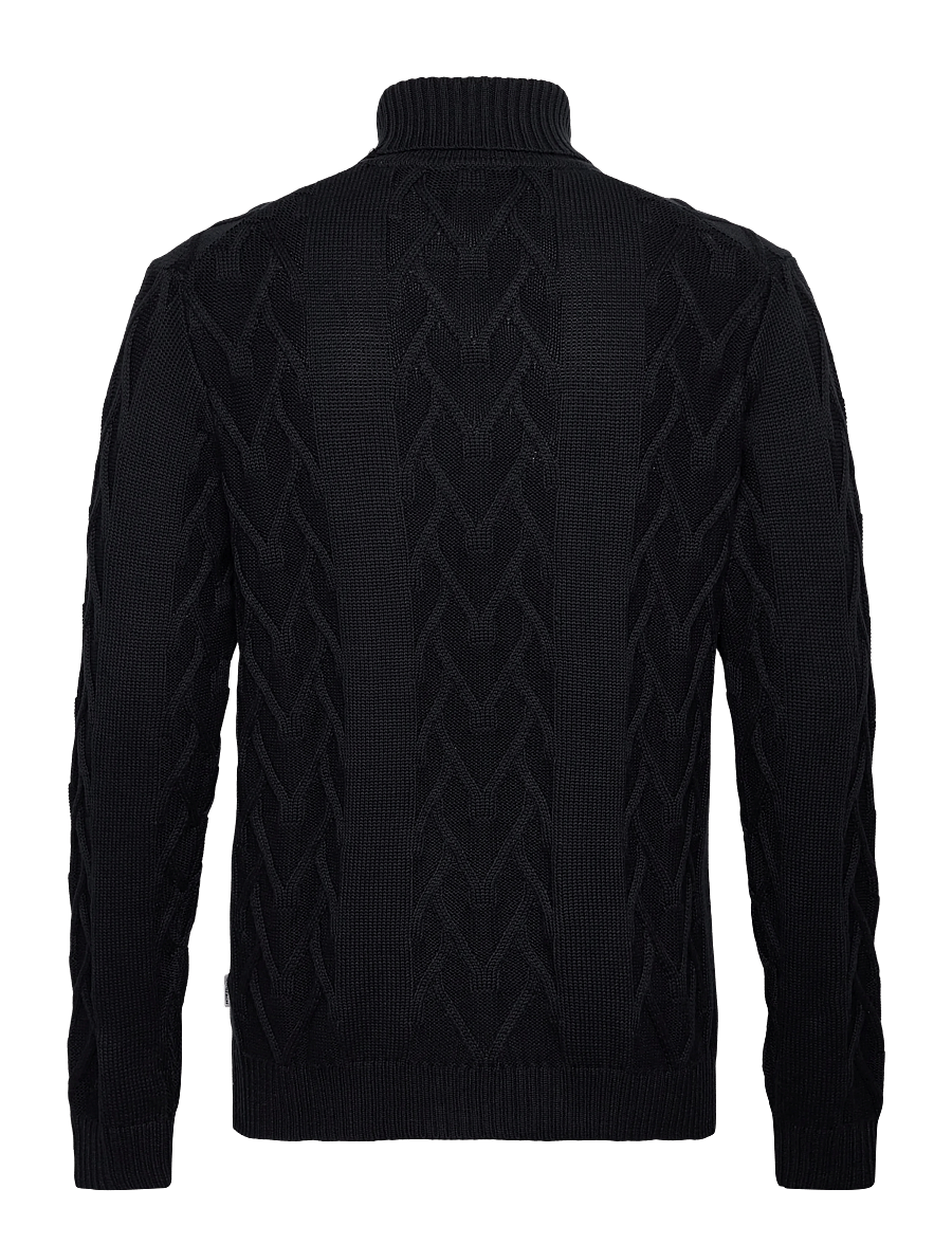 Lindbergh - Cable roll-neck knit - rollkragenpullover - navy - 2