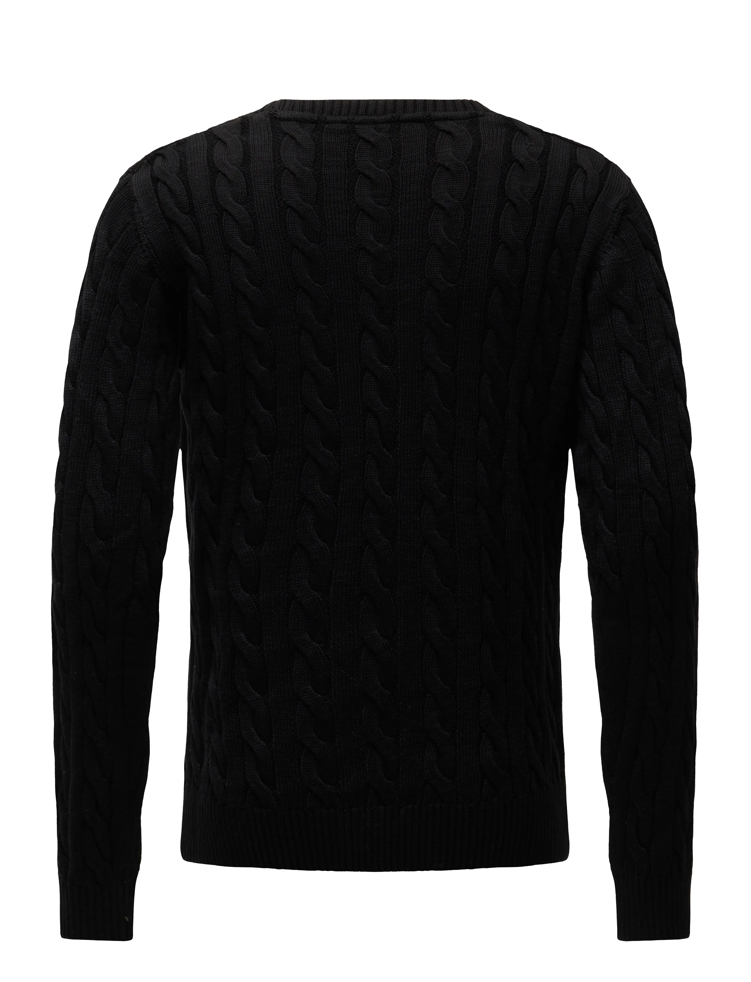 Lindbergh - Cabel knit - round necks - black - 1