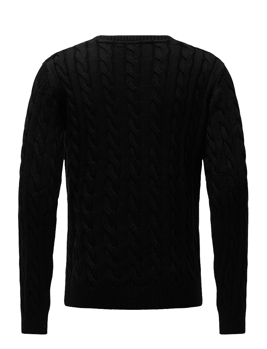Lindbergh - Cabel knit - round necks - black - 1