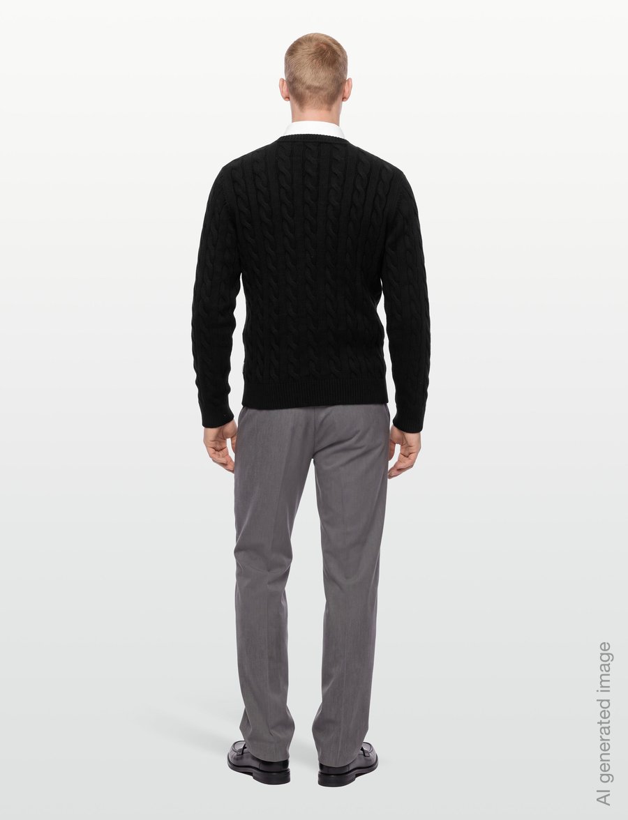 Lindbergh - Cabel knit - rundhals - black - 3