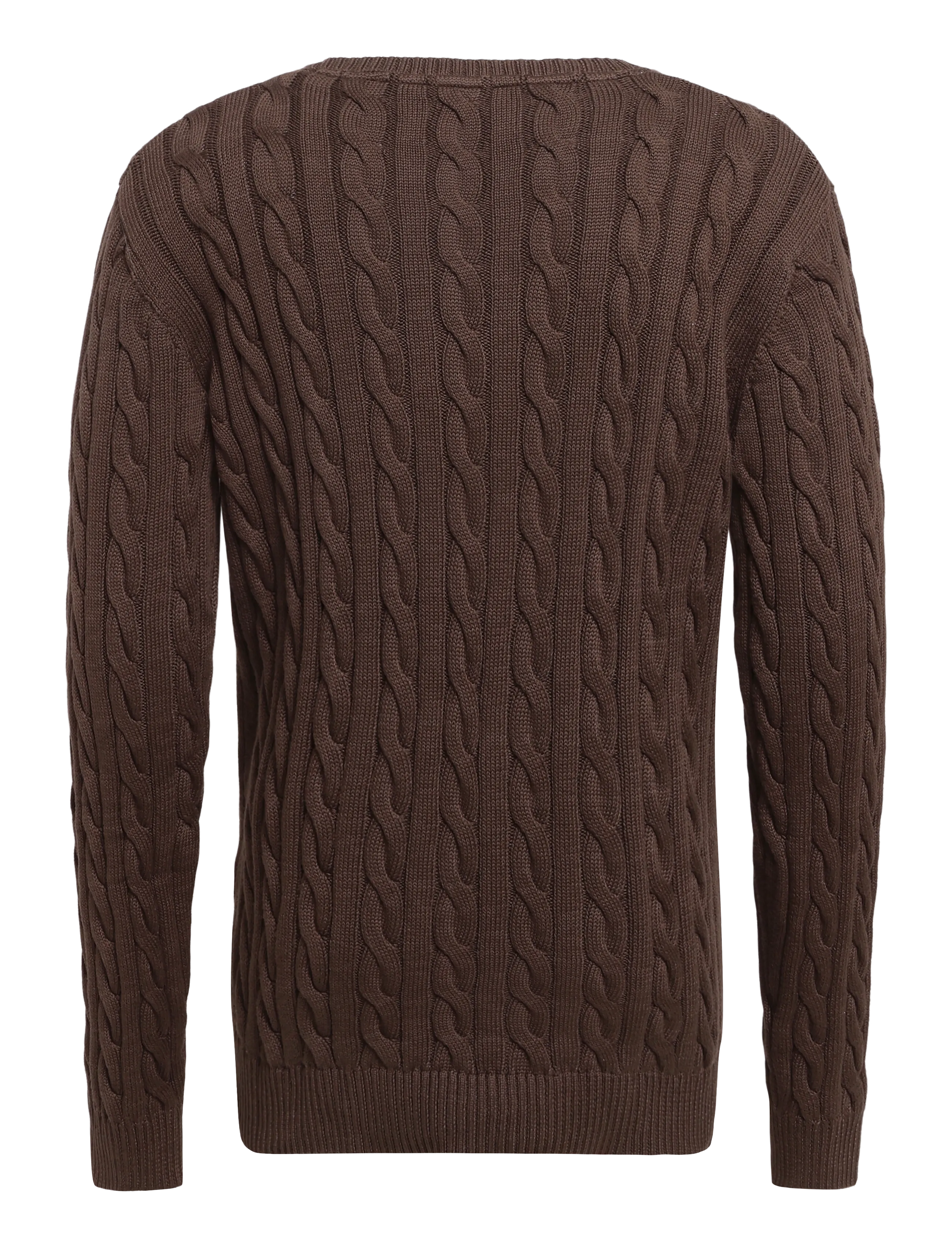 Lindbergh - Cabel knit - rundhals - dk brown - 1