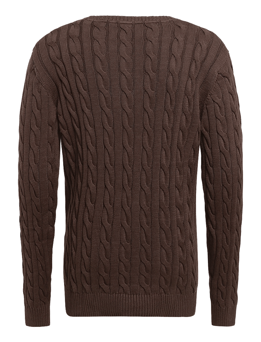 Lindbergh - Cabel knit - rundhals - dk brown - 1