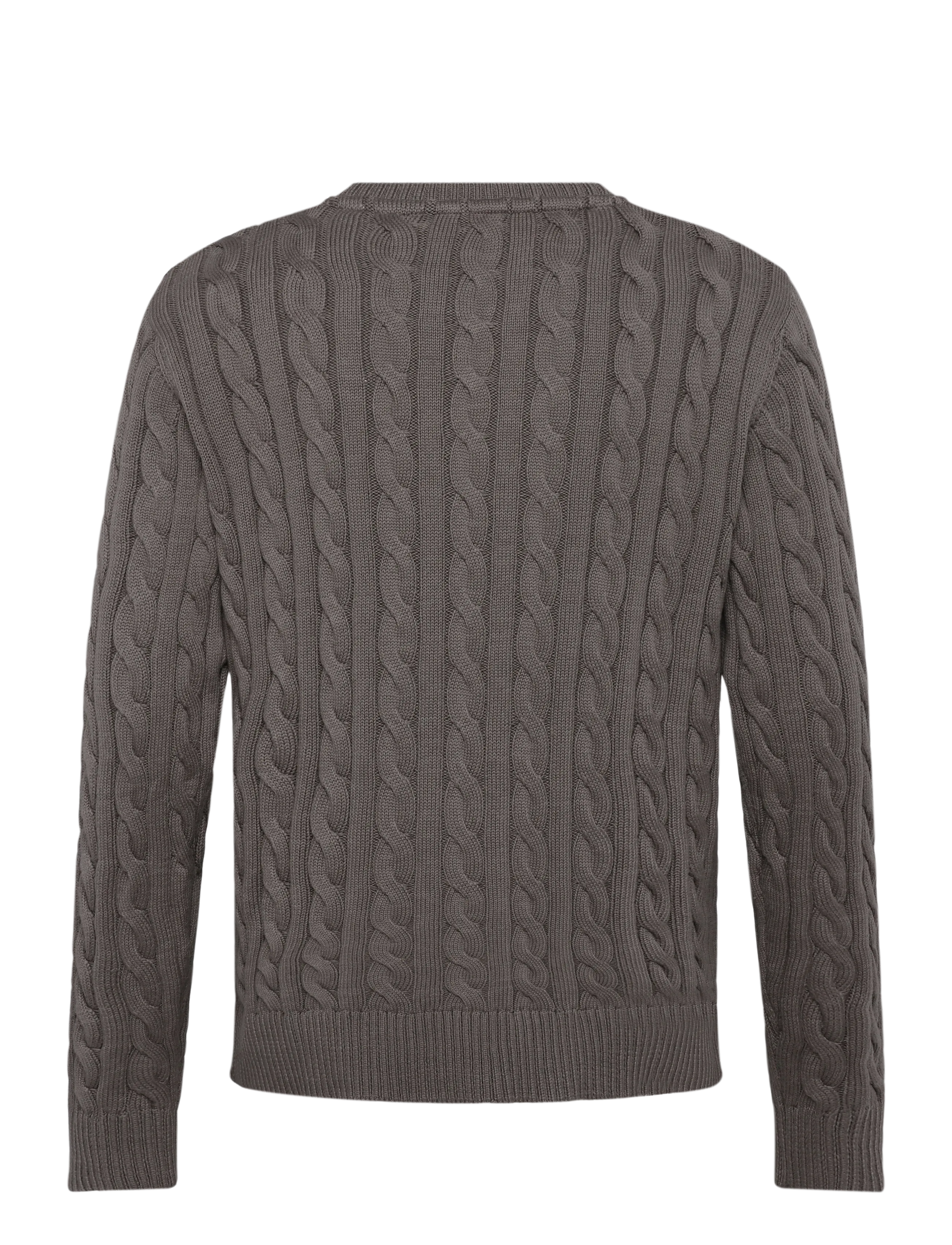 Lindbergh - Cabel knit - round necks - stone grey - 1