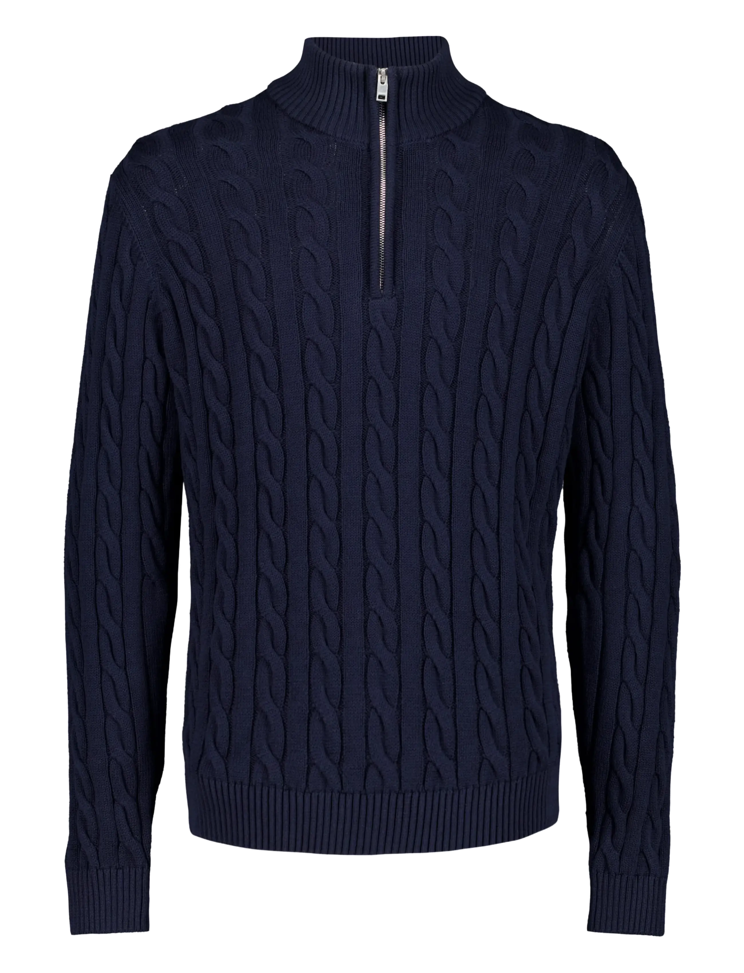 Lindbergh Cabel zip-neck knit - Lindbergh - NAVY / navy