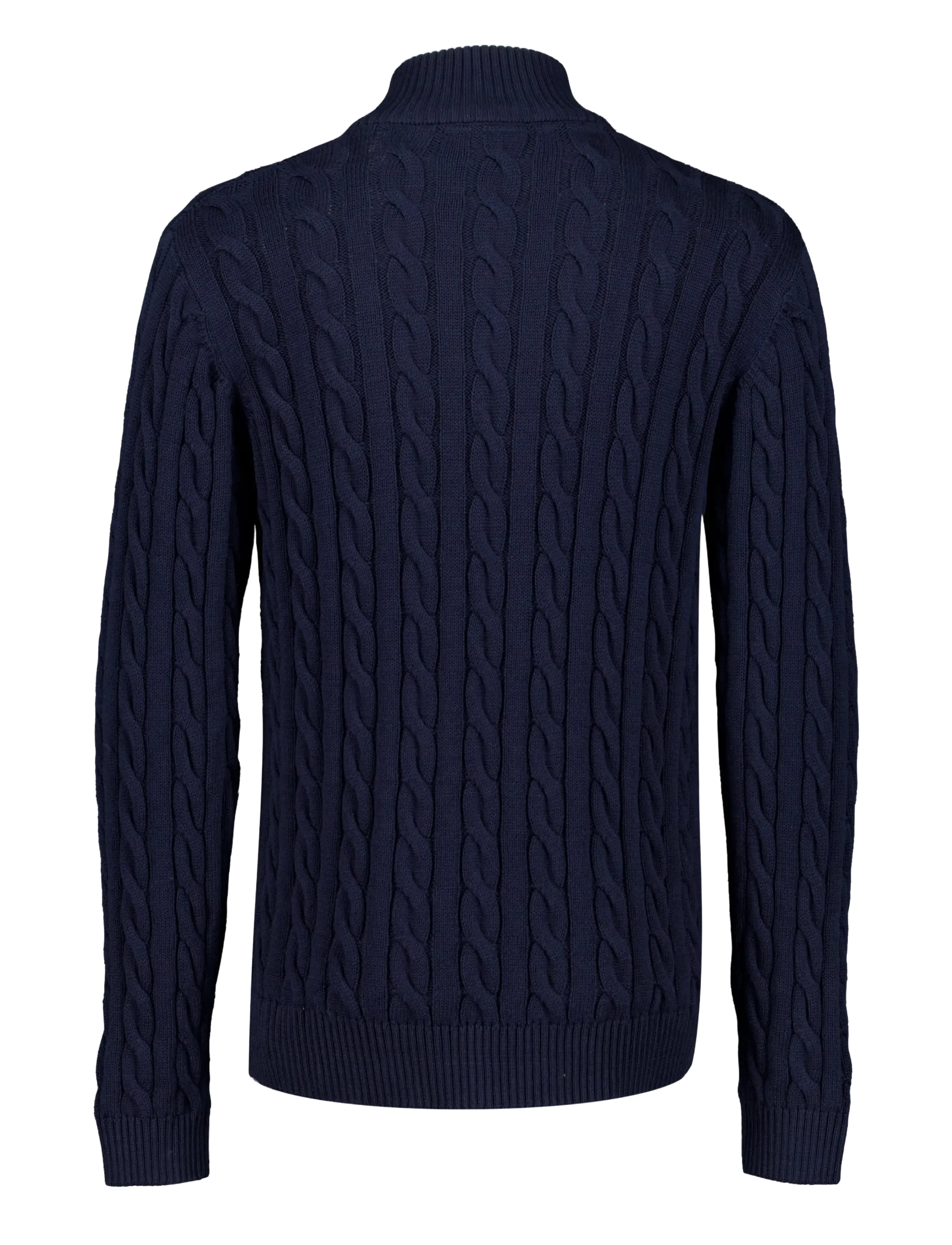 Lindbergh - Cabel zip-neck knit - navy - 1