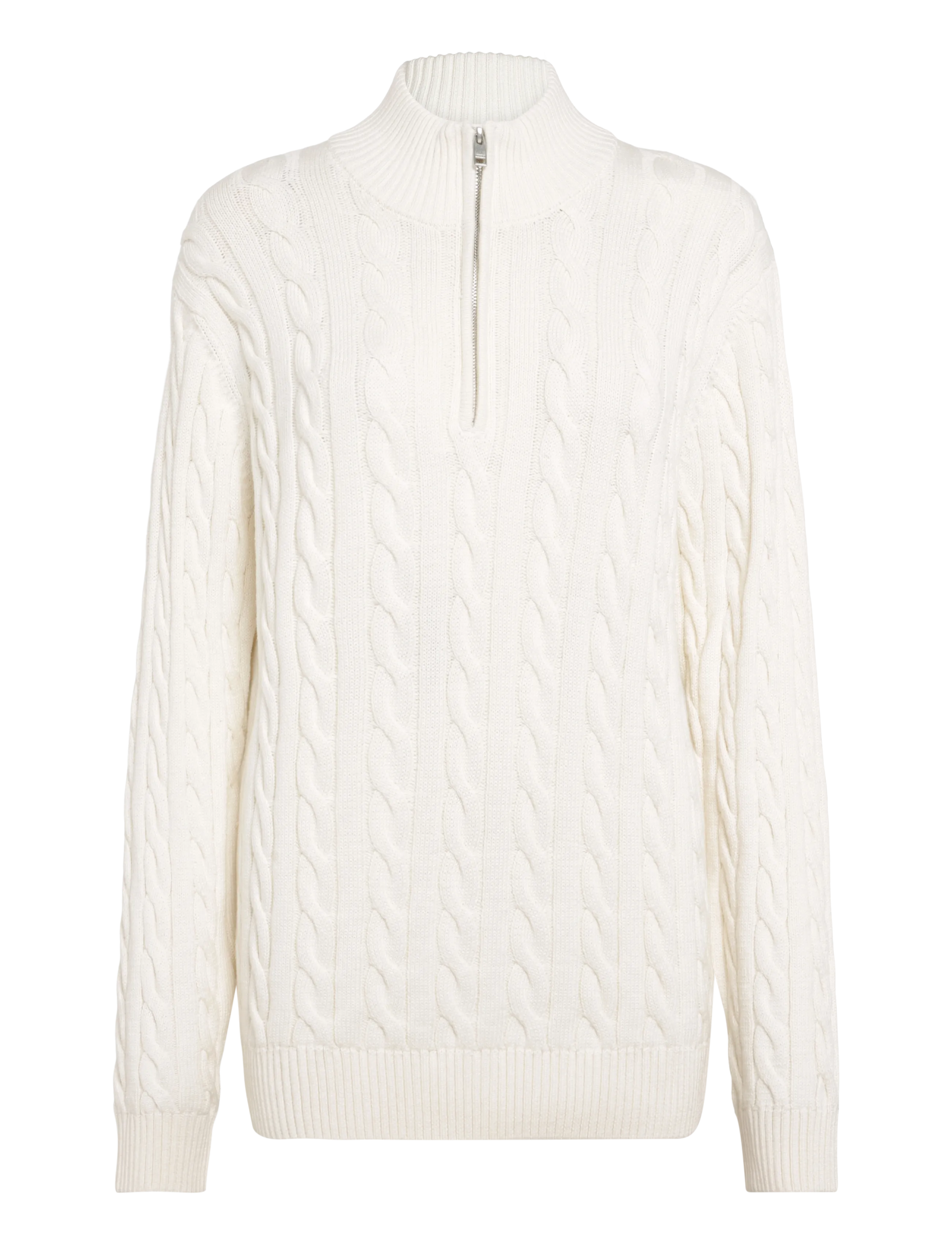 Lindbergh Cabel zip-neck knit - Strickmode - PEARL WHITE / white
