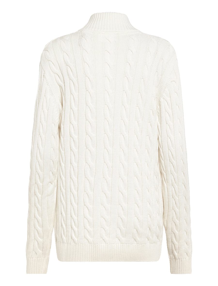 Lindbergh - Cabel zip-neck knit - poolpika lukuga džemprid - pearl white - 1