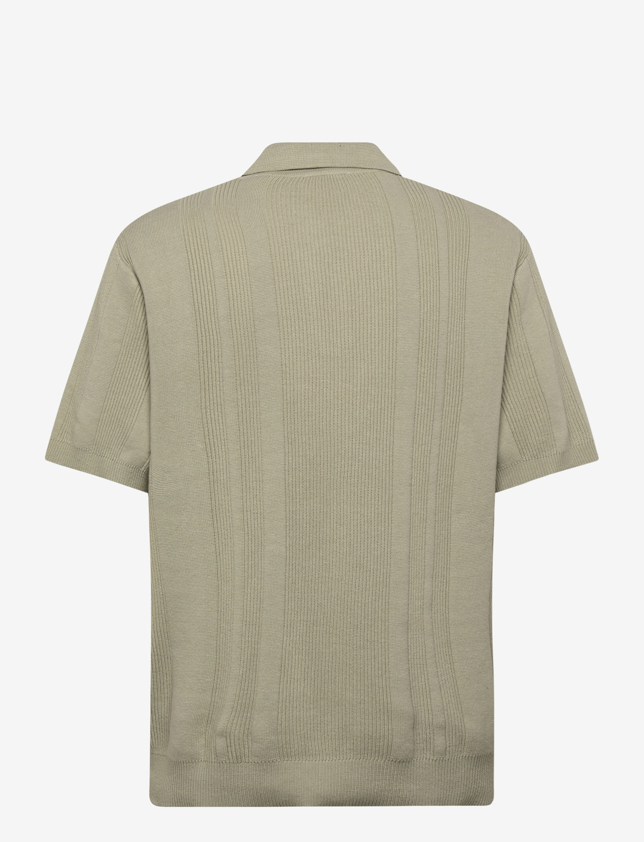 Lindbergh - Knitted S/S polo - adīti polo krekli ar garām piedurknēm - dusty green - 2