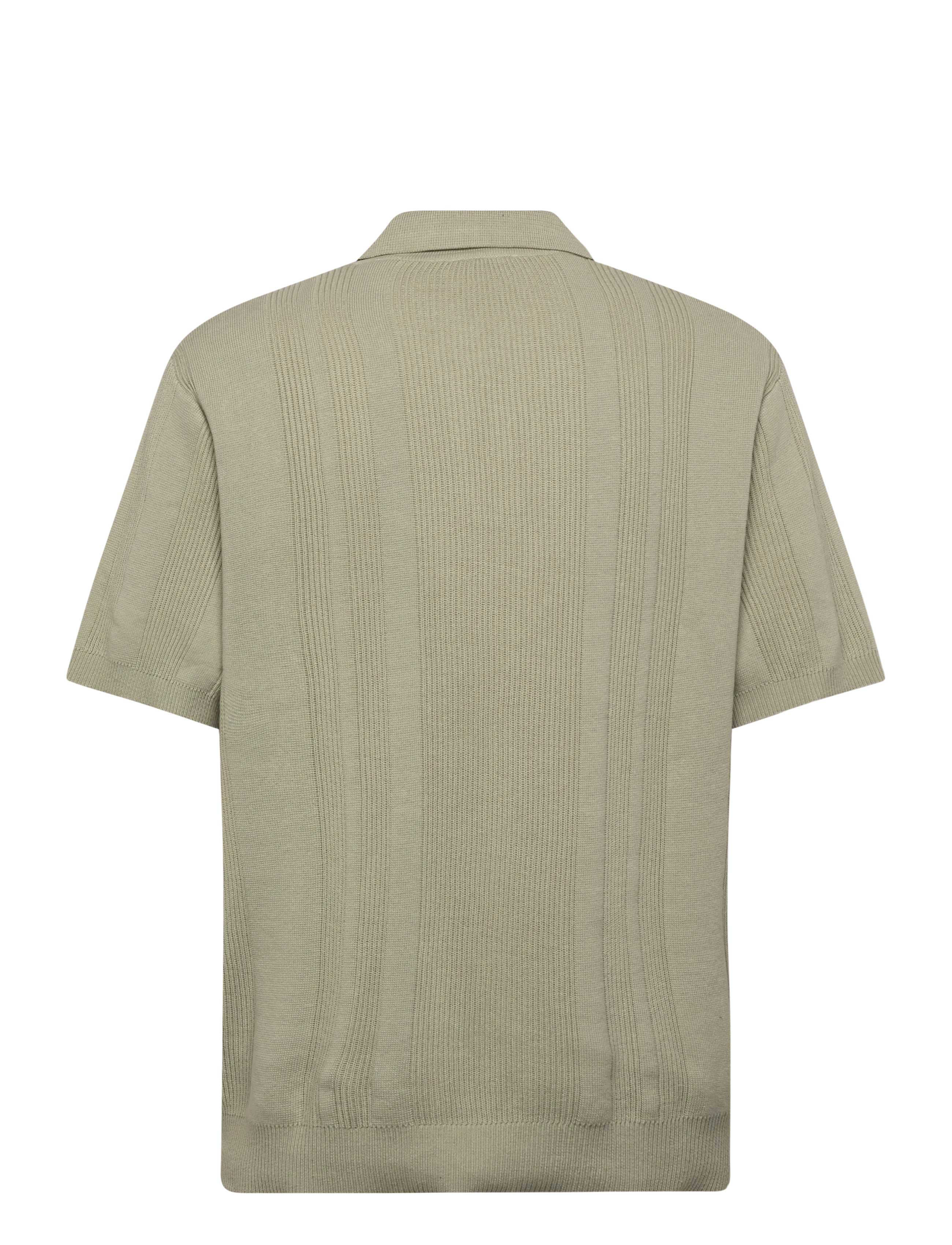 Lindbergh - Knitted S/S polo - knitted polos - dusty green - 2