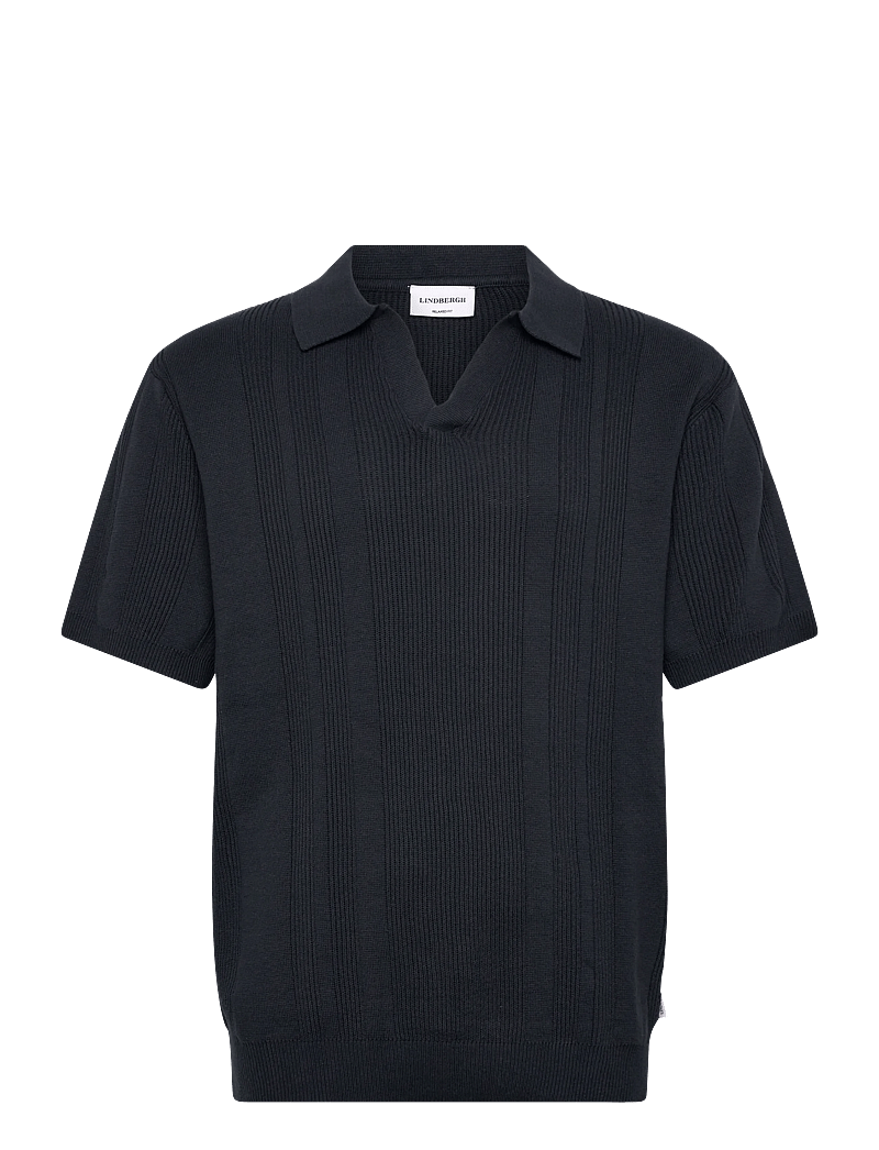 Lindbergh - Knitted S/S polo - navy - 1