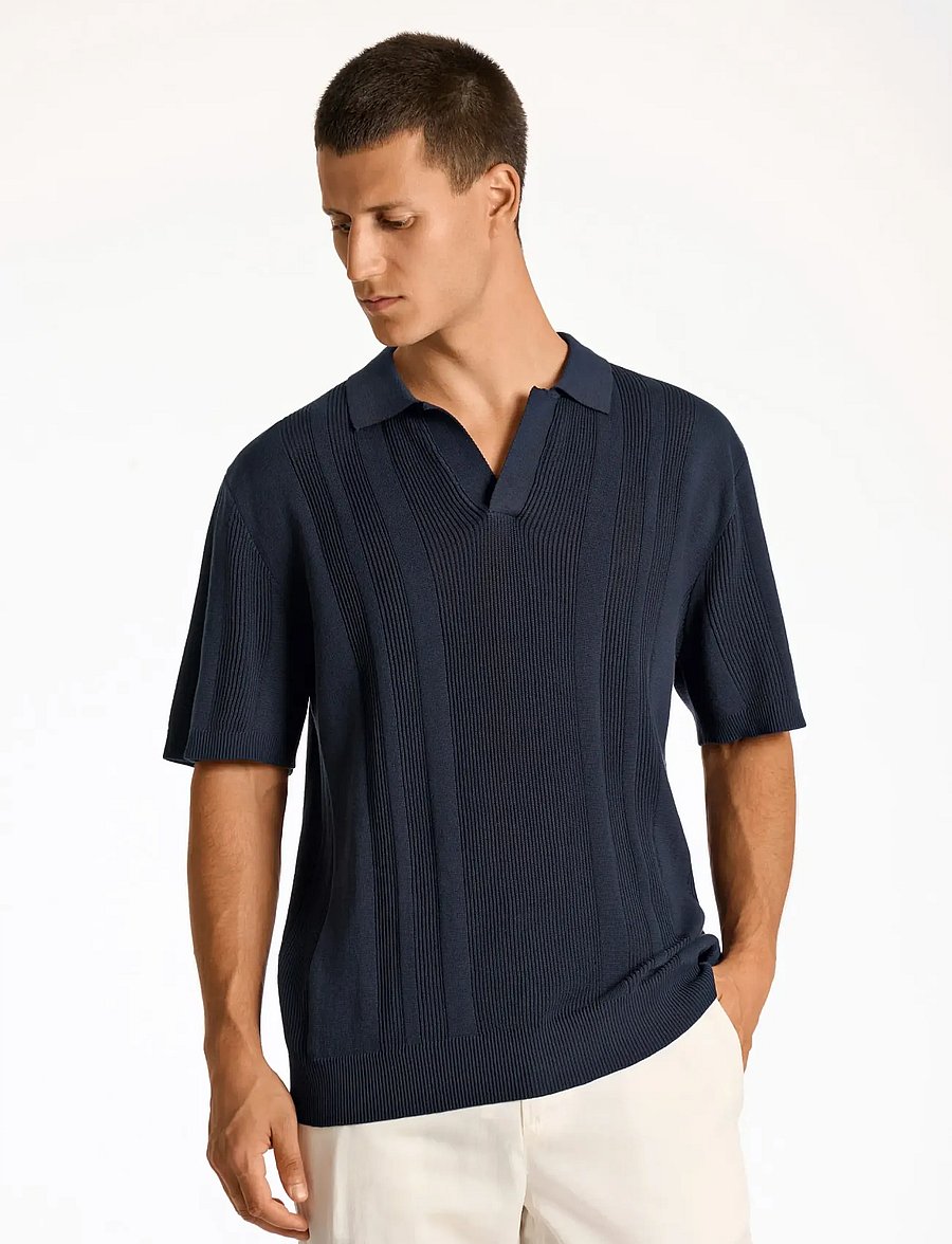 Lindbergh - Knitted S/S polo - polostrik - navy - 3
