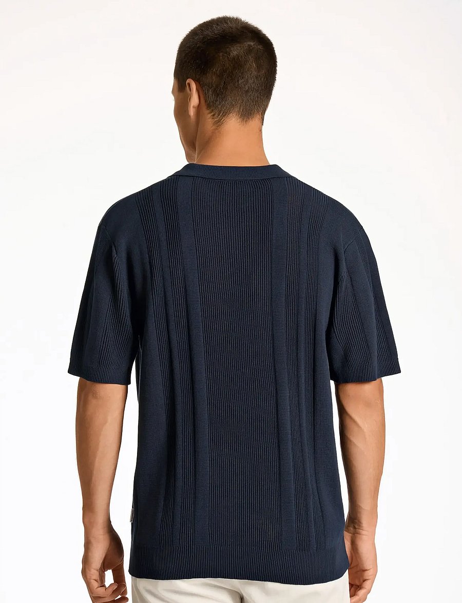 Lindbergh - Knitted S/S polo - polostrik - navy - 4