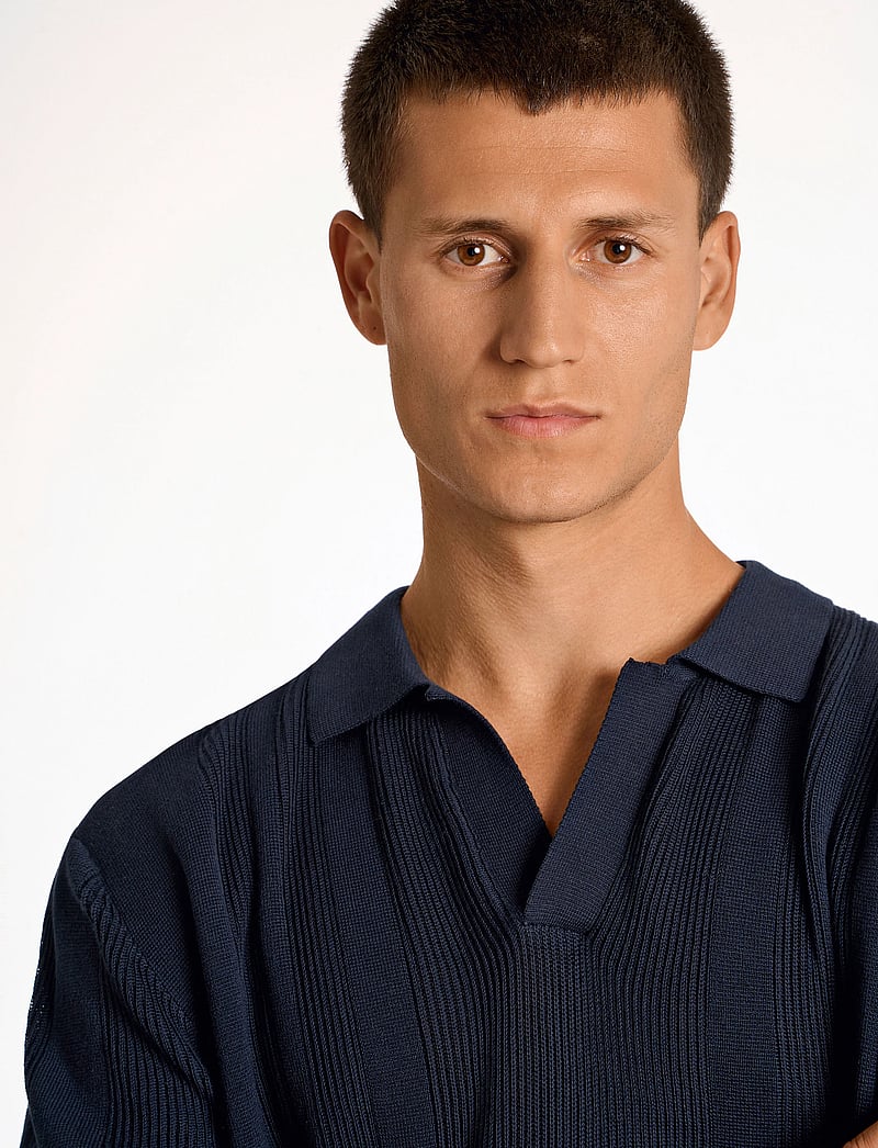Lindbergh - Knitted S/S polo - polostrik - navy - 5