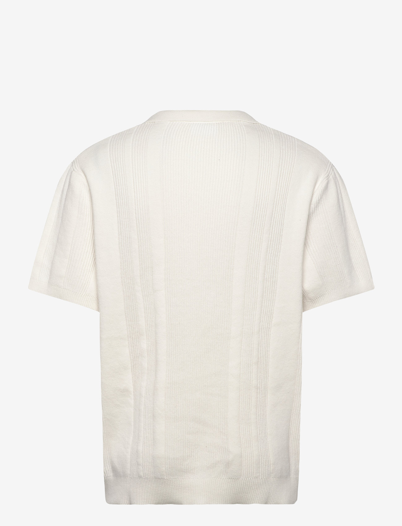 Lindbergh - Knitted S/S polo - kootud polosärgid - salt white - 2