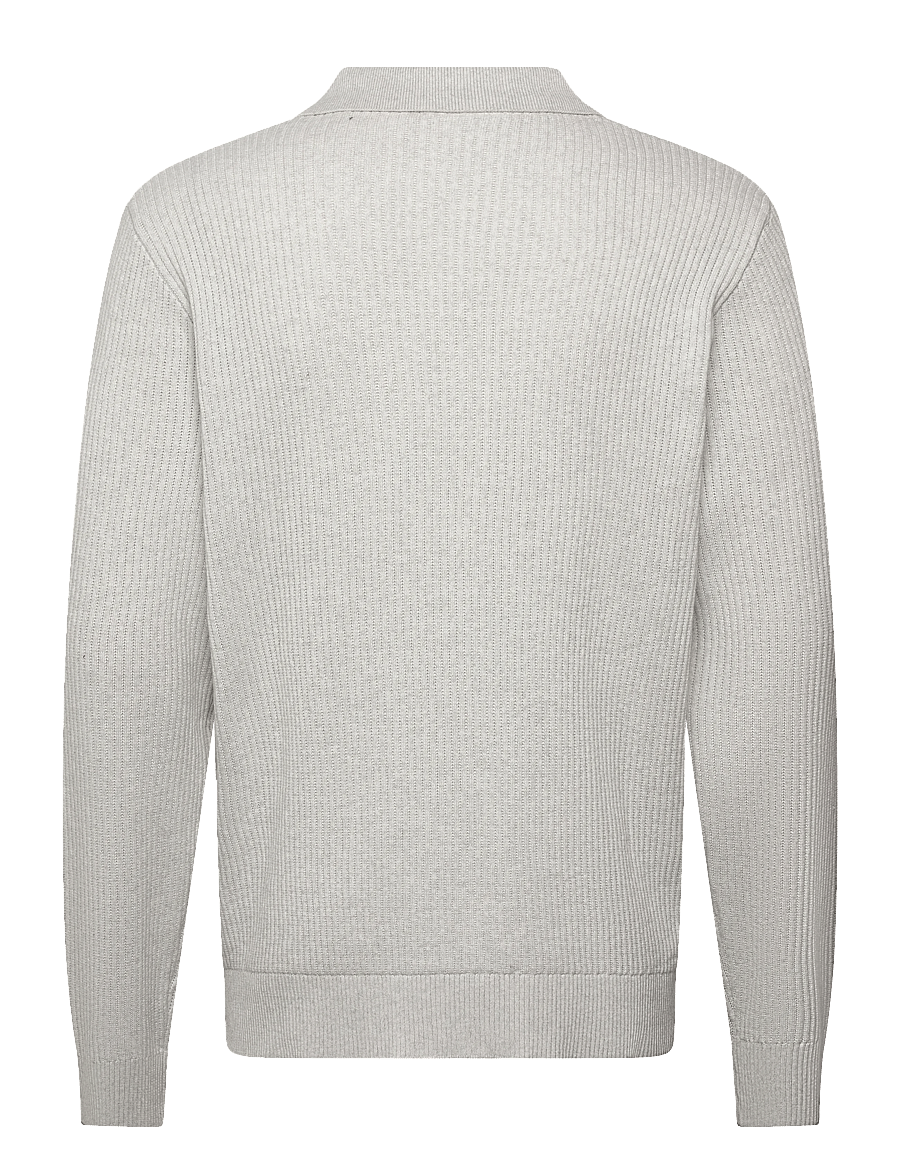 Lindbergh - Ribbed L/S v-neck poloRibbed L/S v-neck polo - pikkade varrukatega kootud polod - off white - 1