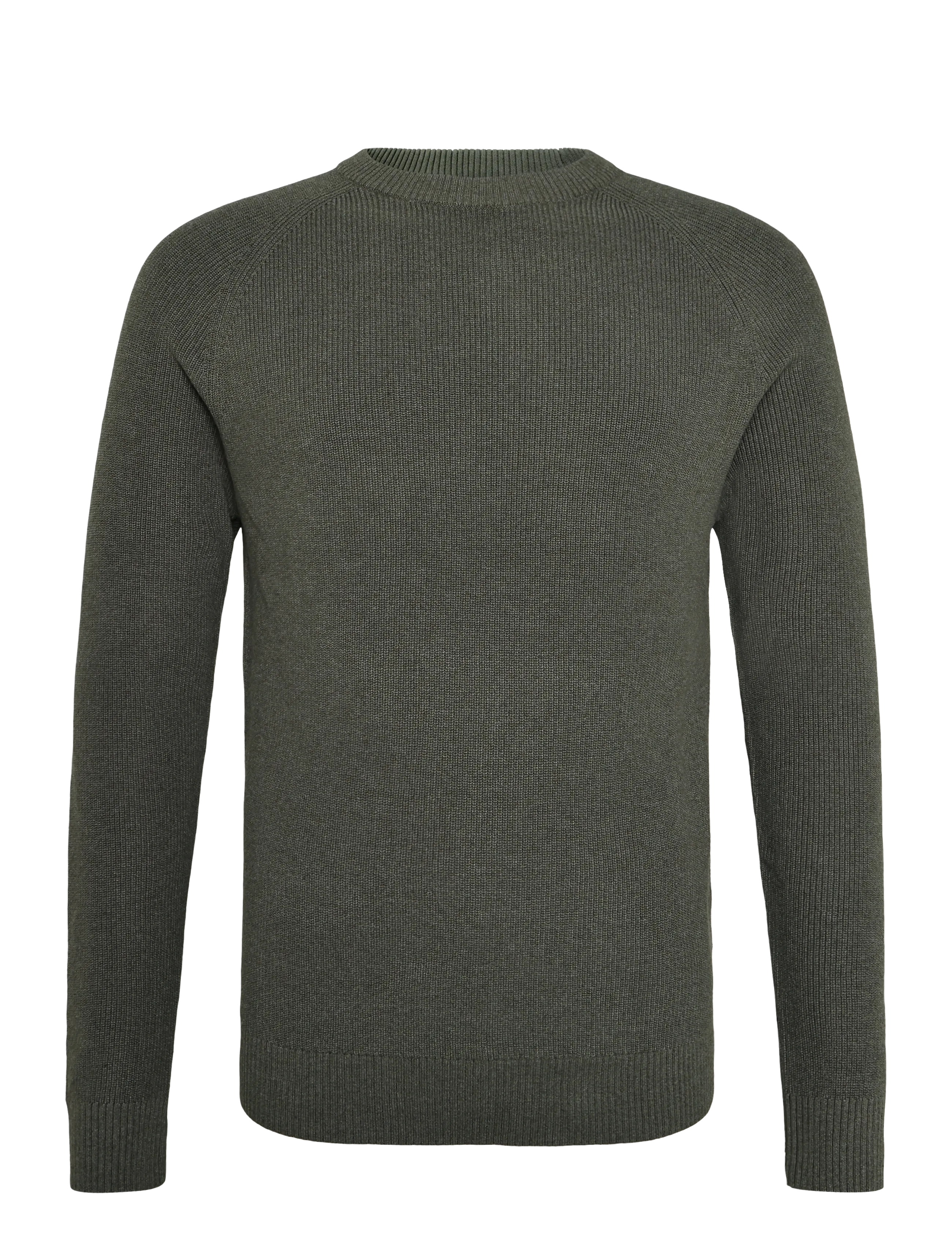 Lindbergh Ribbed L/S o-neck knitRibbed L/S o-neck knit - Kollektioner - ARMY / khaki/green