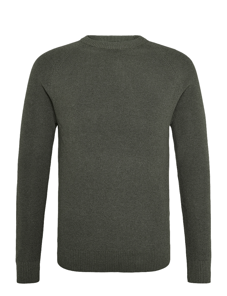 Lindbergh - Ribbed L/S o-neck knitRibbed L/S o-neck knit - rundhalsad - army - 0