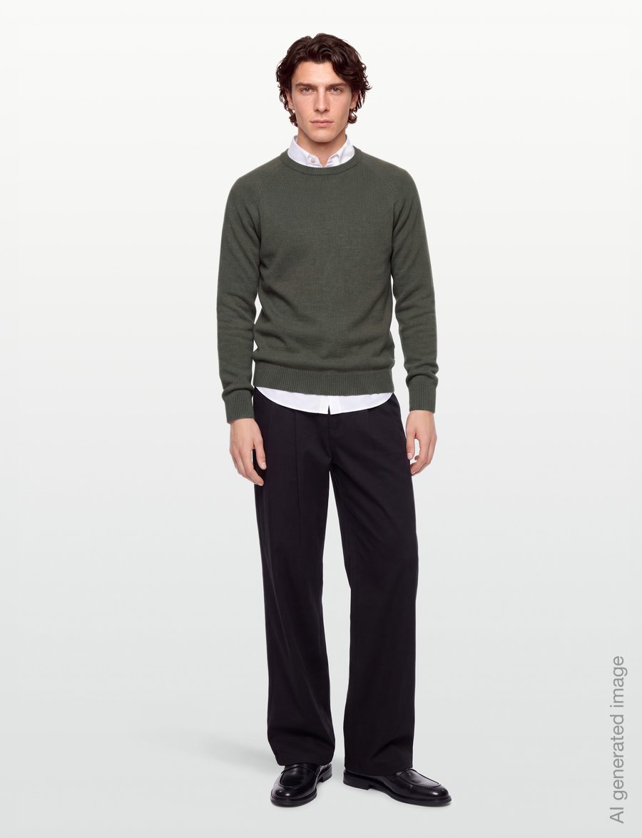 Lindbergh - Ribbed L/S o-neck knitRibbed L/S o-neck knit - Ümara kaelusega - army - 0