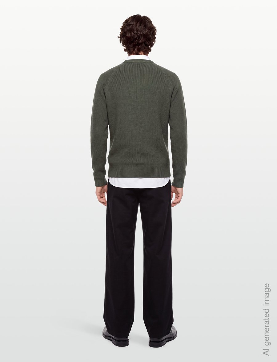 Lindbergh - Ribbed L/S o-neck knitRibbed L/S o-neck knit - Ümara kaelusega - army - 4