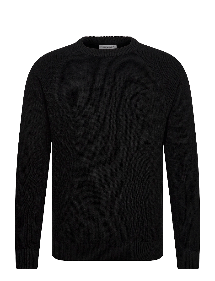 Lindbergh - Ribbed L/S o-neck knitRibbed L/S o-neck knit - rundhals - black - 0