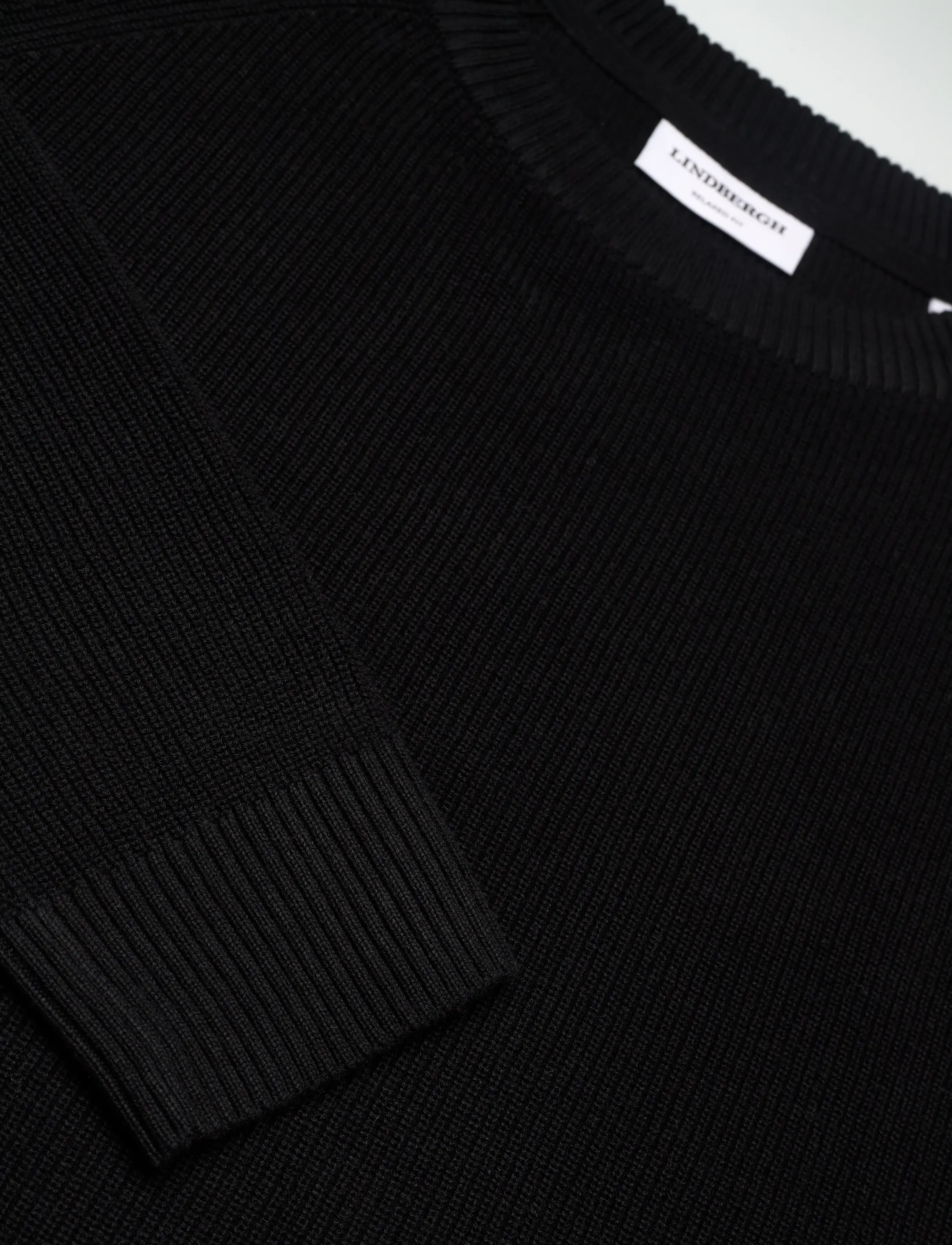 Lindbergh - Ribbed L/S o-neck knitRibbed L/S o-neck knit - rundhals - black - 2