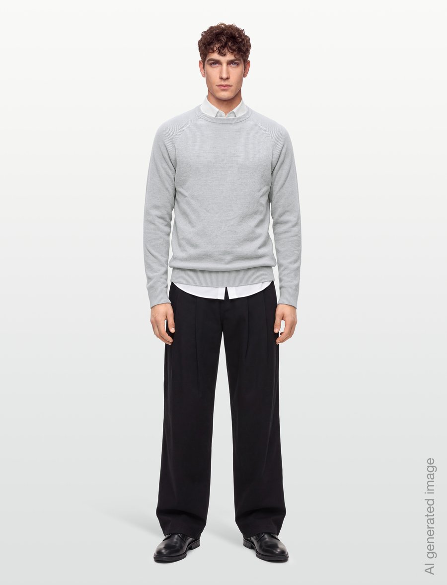Lindbergh - Ribbed L/S o-neck knitRibbed L/S o-neck knit - Ümara kaelusega - grey mel - 0