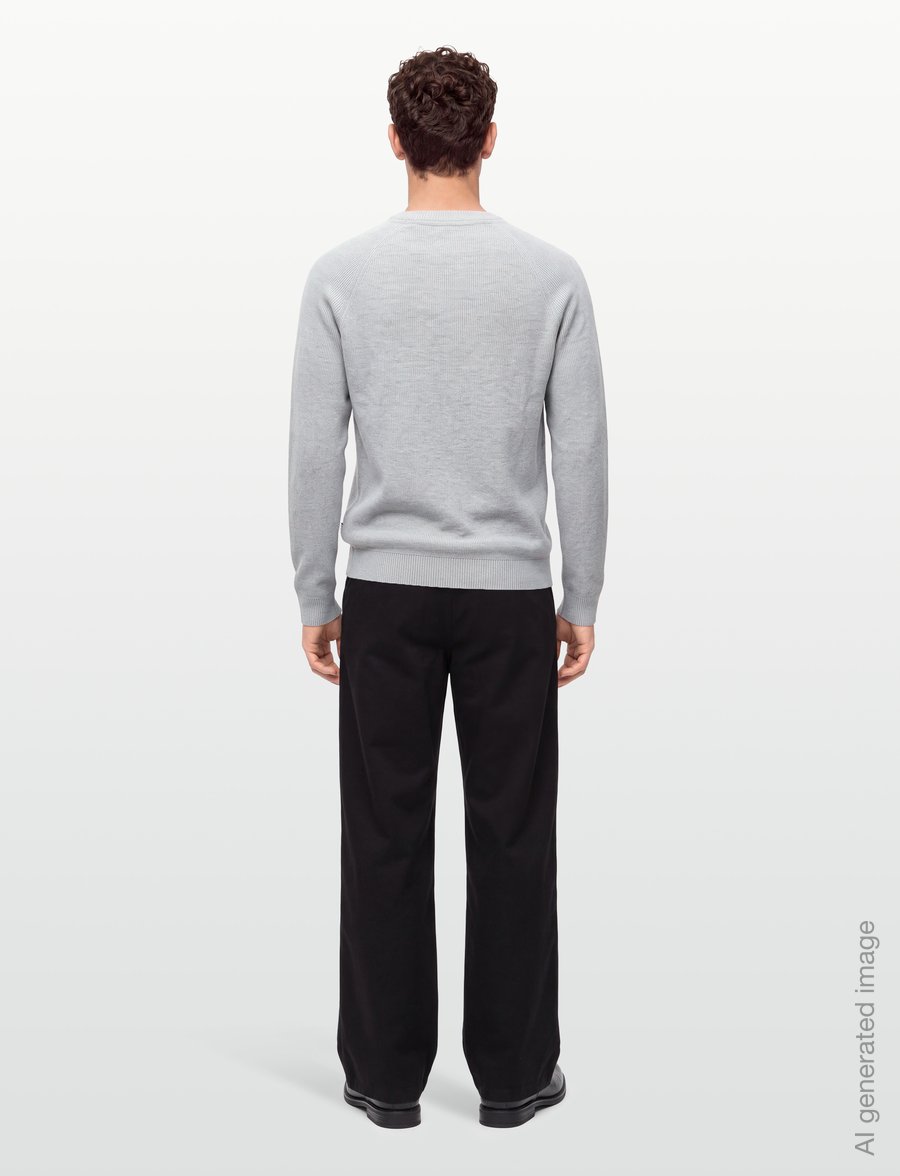 Lindbergh - Ribbed L/S o-neck knitRibbed L/S o-neck knit - Ümara kaelusega - grey mel - 4