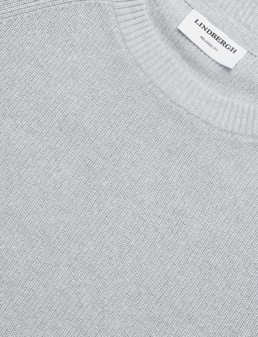 Lindbergh - Ribbed L/S o-neck knitRibbed L/S o-neck knit - rundhals - grey mel - 2