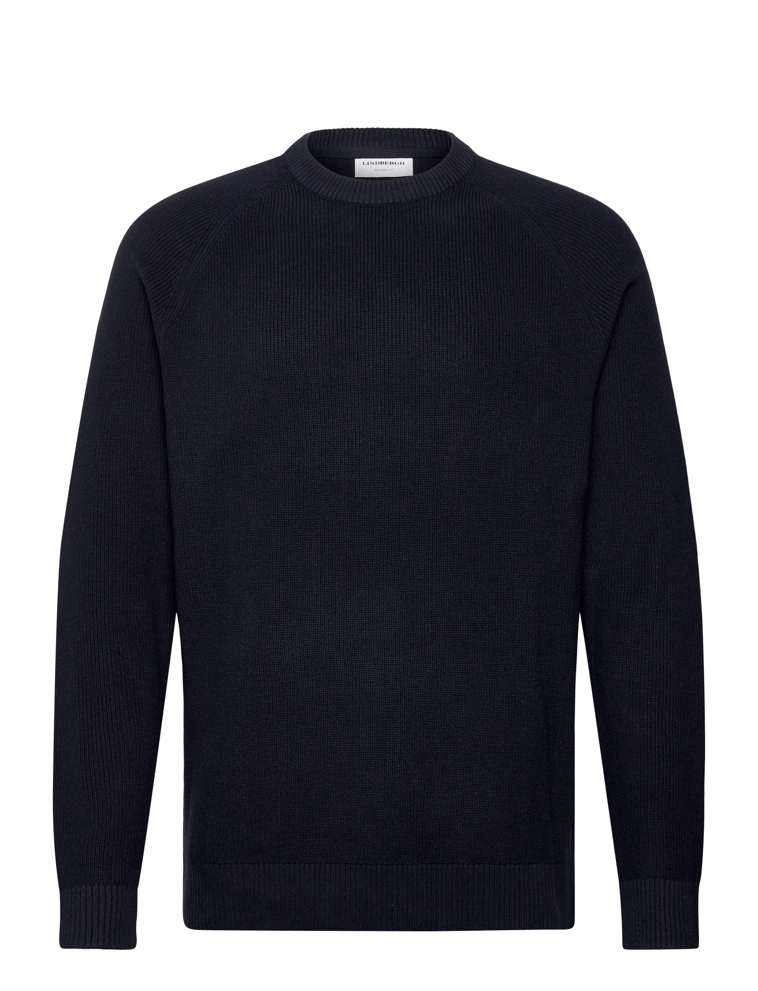 Lindbergh Ribbed L/S o-neck knitRibbed L/S o-neck knit - Lindbergh - NAVY / navy