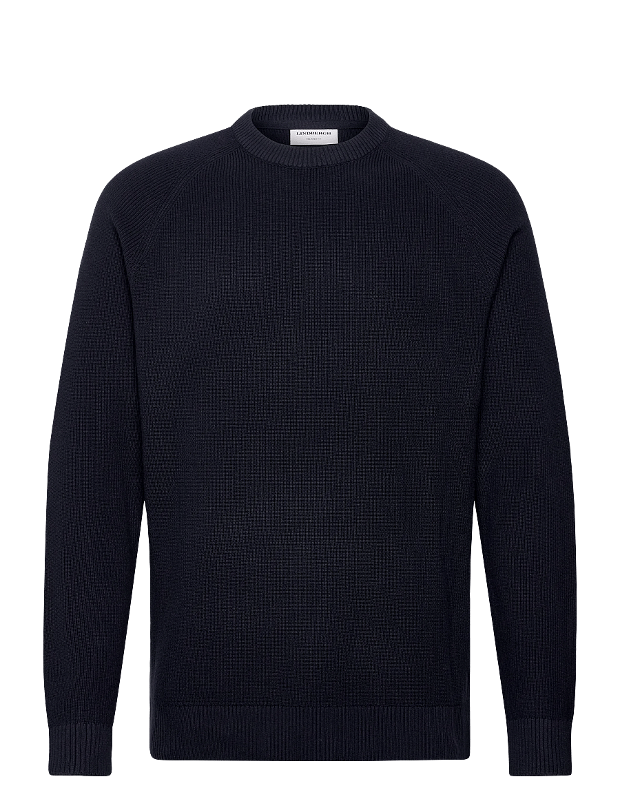 Lindbergh - Ribbed L/S o-neck knitRibbed L/S o-neck knit - rundhals - navy - 0