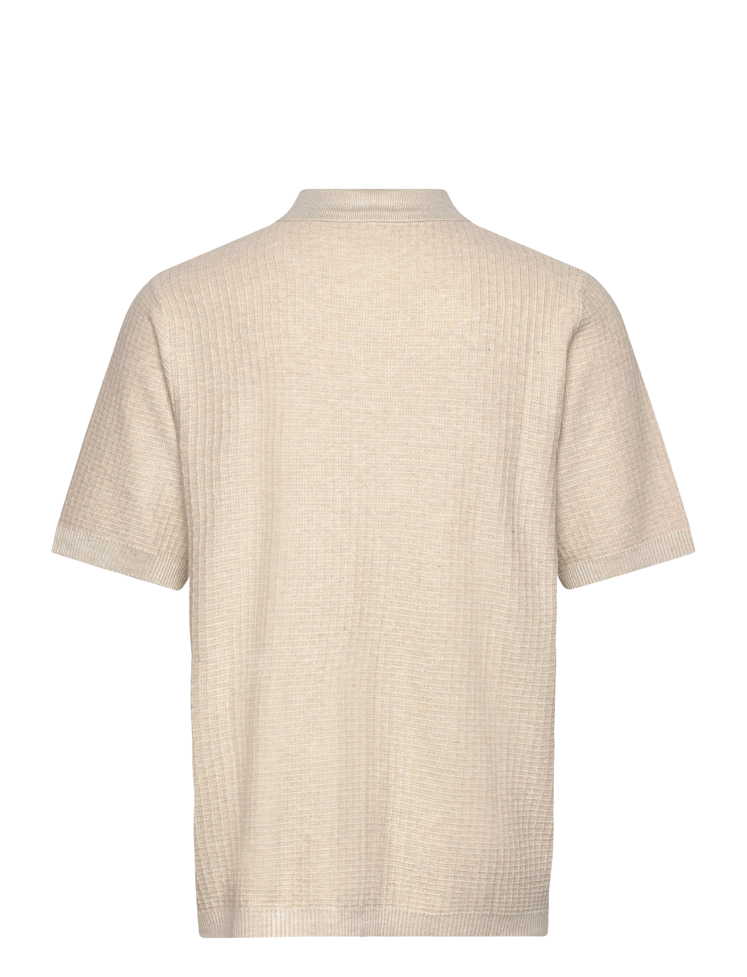 Lindbergh - Knitted S/S polo cardigan - off white mel - 1