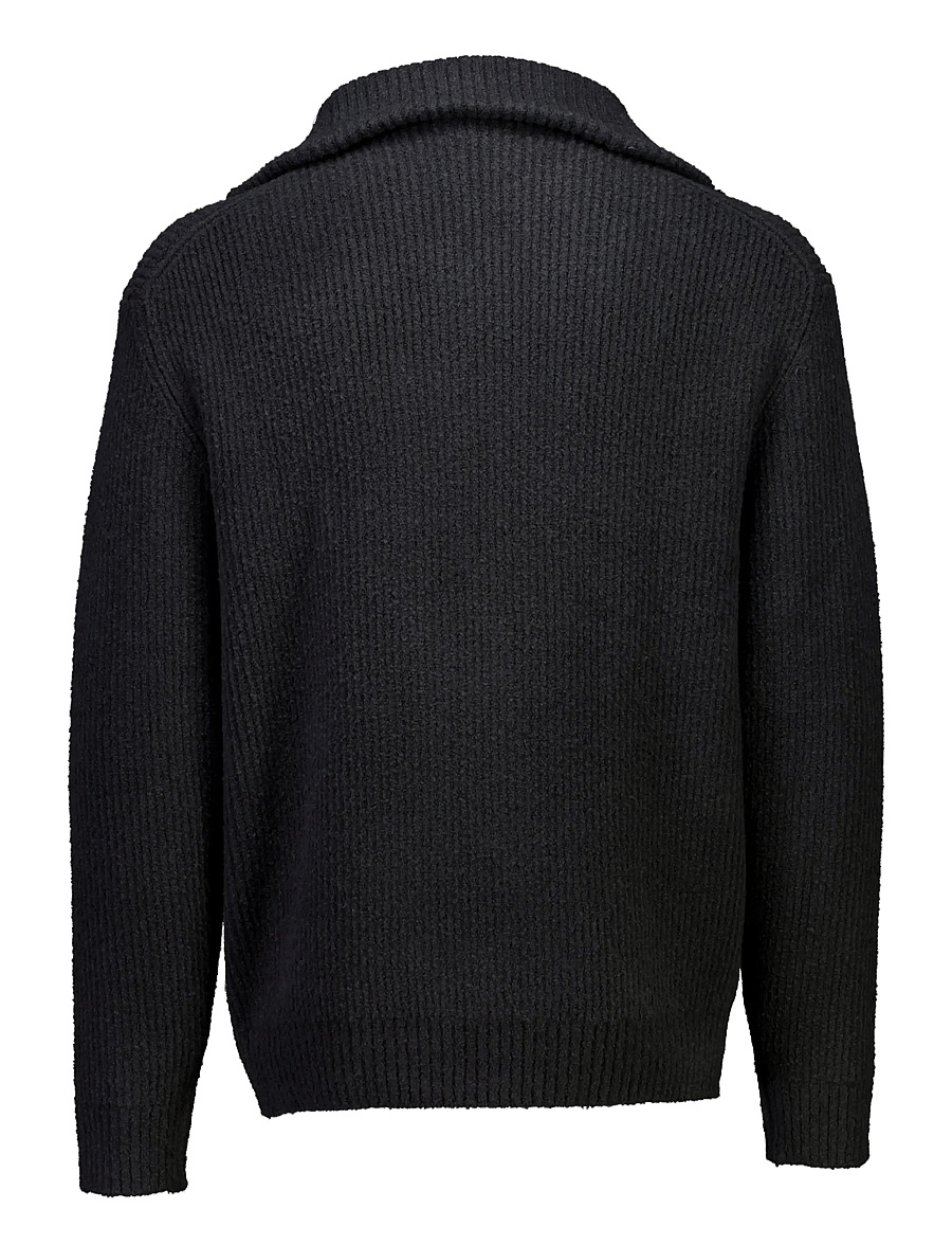 Lindbergh - Oversized half zip sweater - black - 2