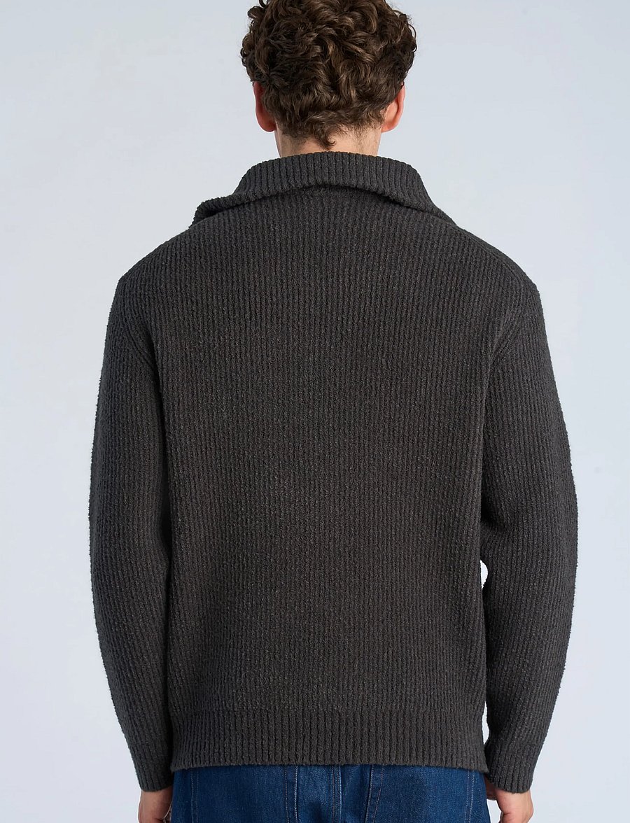Lindbergh - Oversized half zip sweater - black - 4