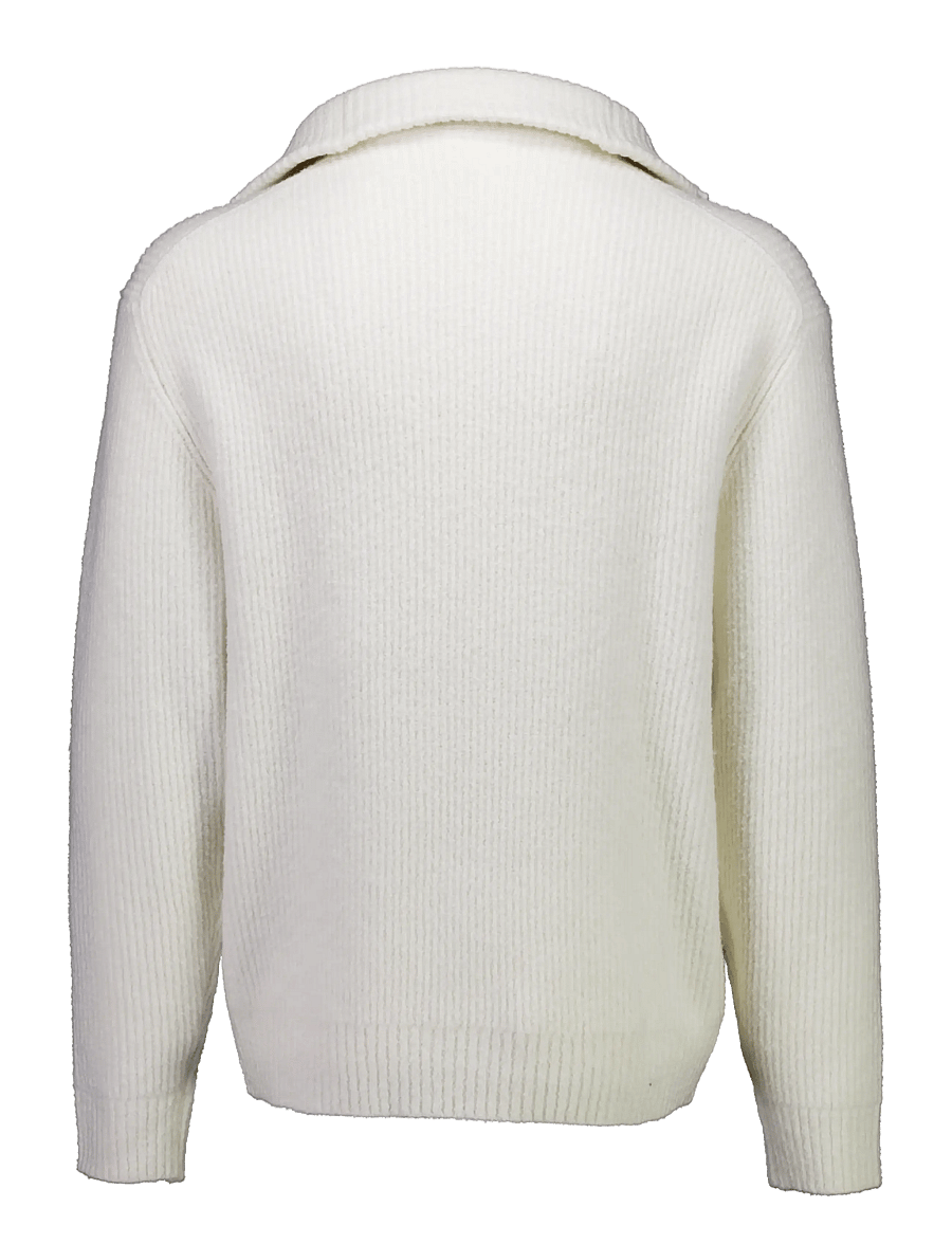 Lindbergh - Oversized half zip sweater - chalk white - 2