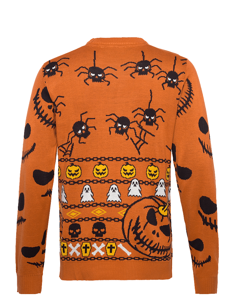 Lindbergh - Halloween spider o-neck sweat - orange - 2