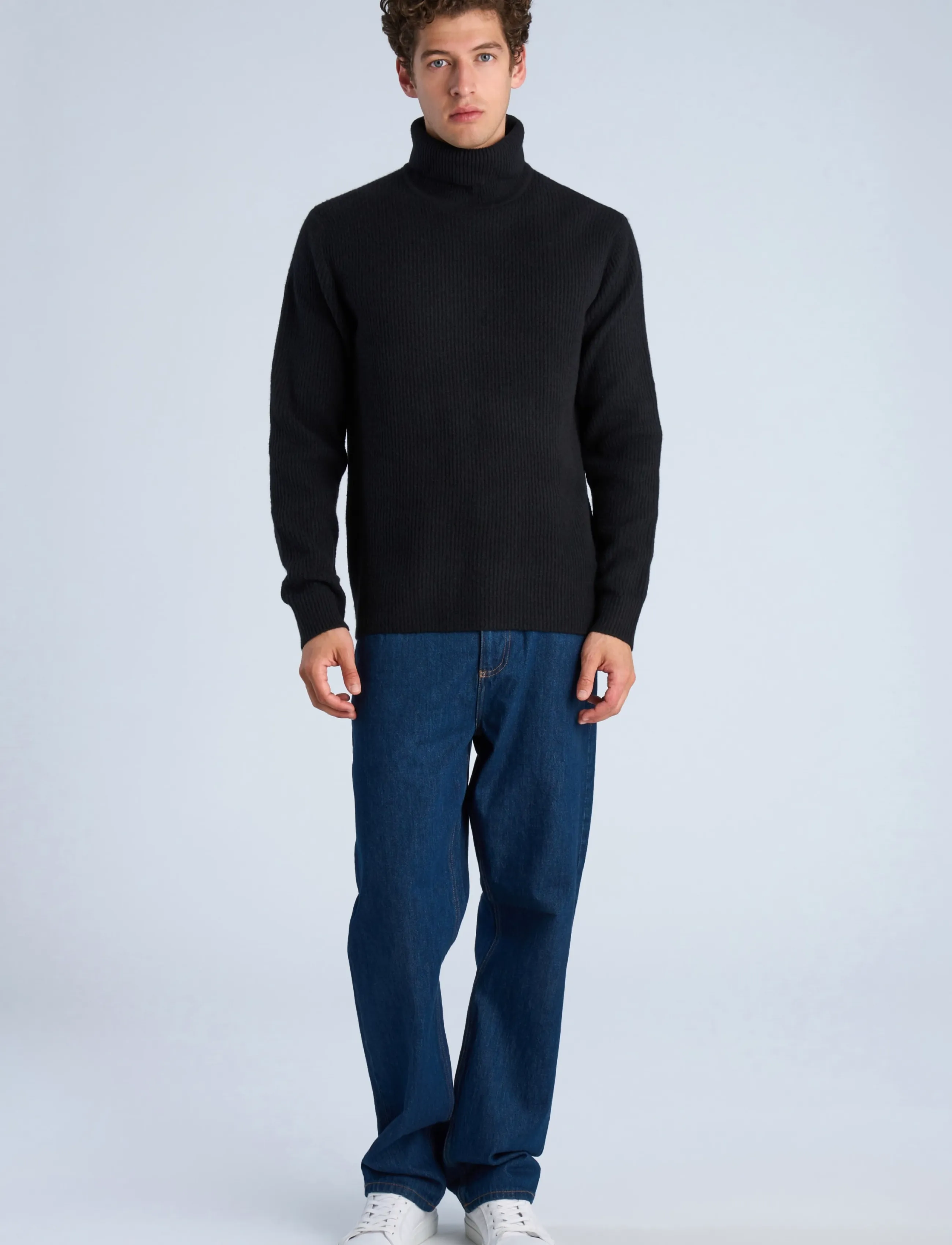 Rib L/S Roll-Neck Sweater
