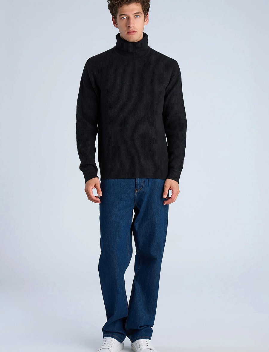 Lindbergh - Rib L/S roll-neck sweater - kõrge kaelusega - charcoal - 0